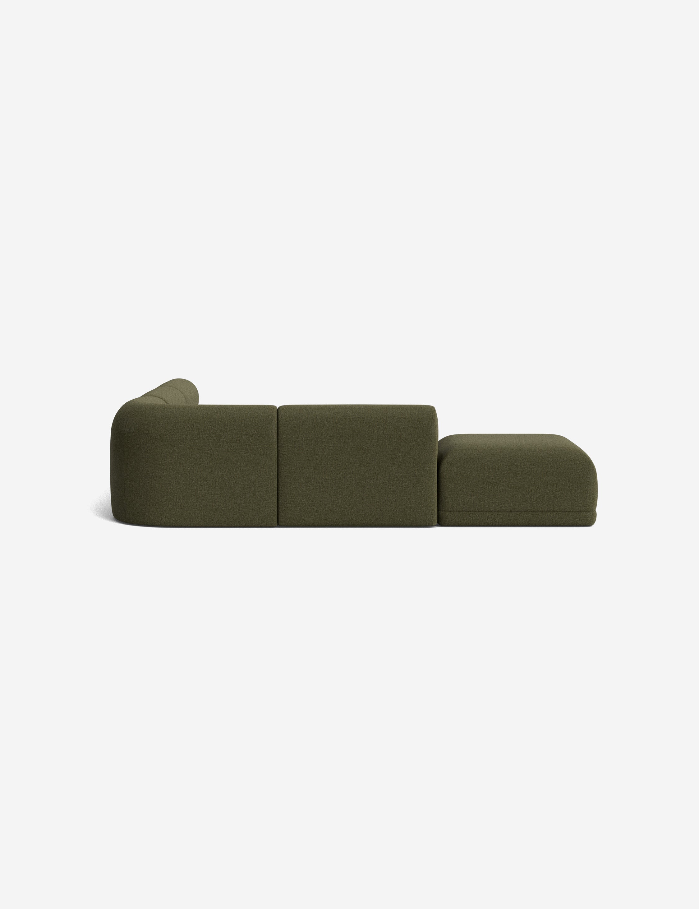 Modern Carson Sectional Sofa with Ottoman - L-Shaped Couch for Living Room, Family Room & Small Spaces - Comfortable Fabric Upholstery with Reversible Chaise