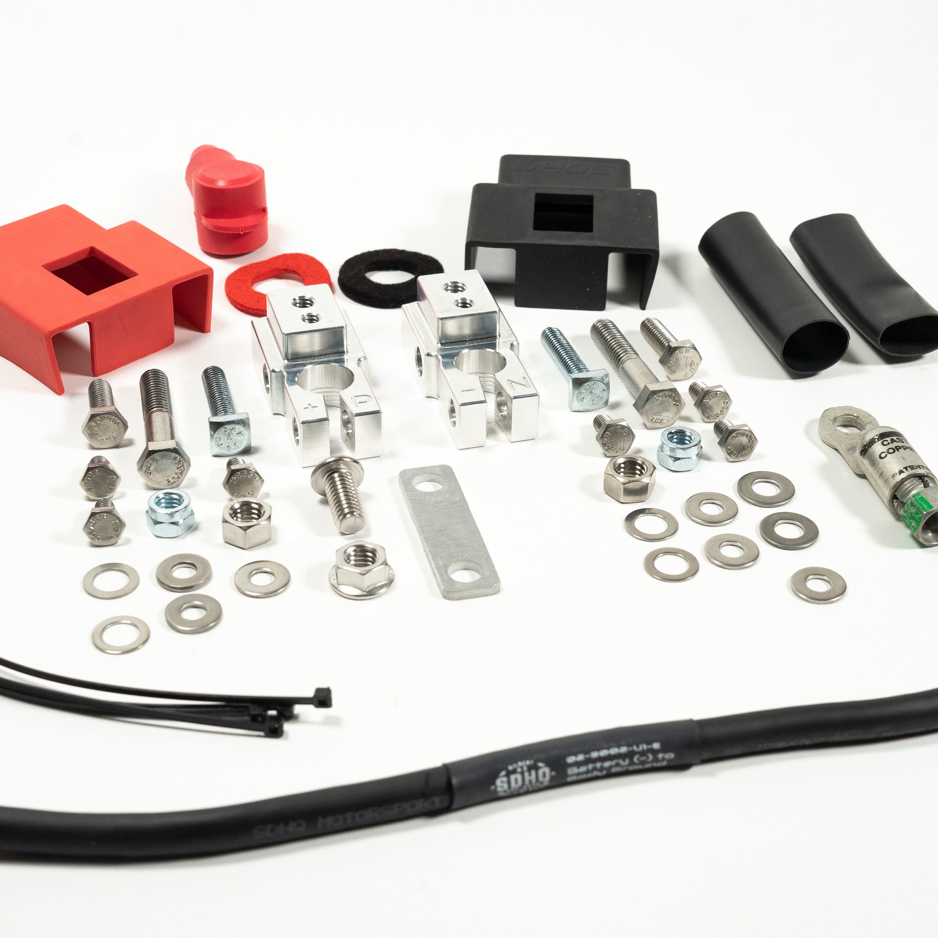 2022 Ford F250 F350 Super Duty SDHQ Billet Single Battery Terminal Kit - Heavy Duty Truck Battery Upgrade for Off-Road & Towing
