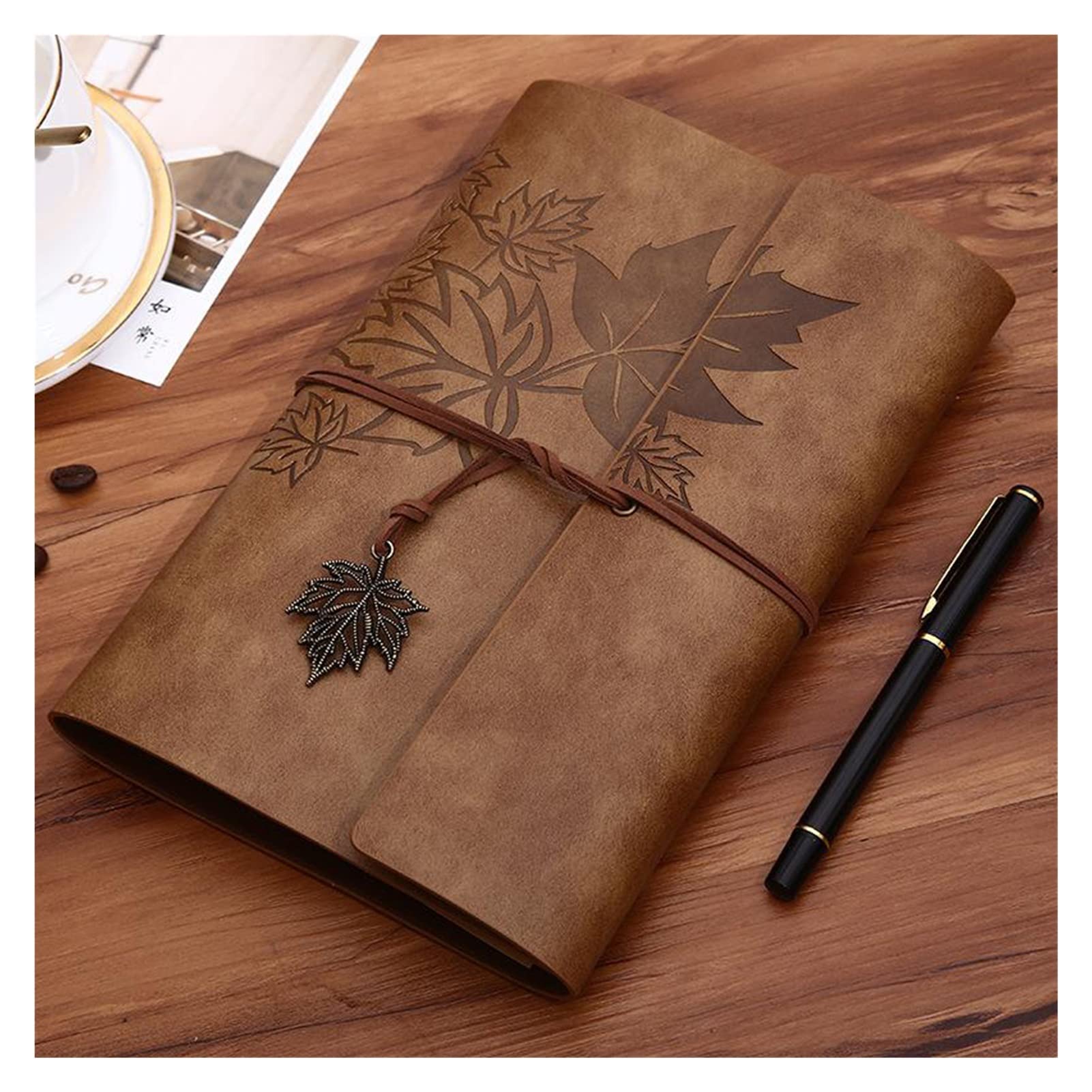 Vintage PU Leather Travel Notebook - A7/A6/A5 Blank Kraft Journal for Writing, Sketching & Note Taking | 145x100mm Pocket Diary | Perfect for School, Office & Travel Supplies (Color: Green)