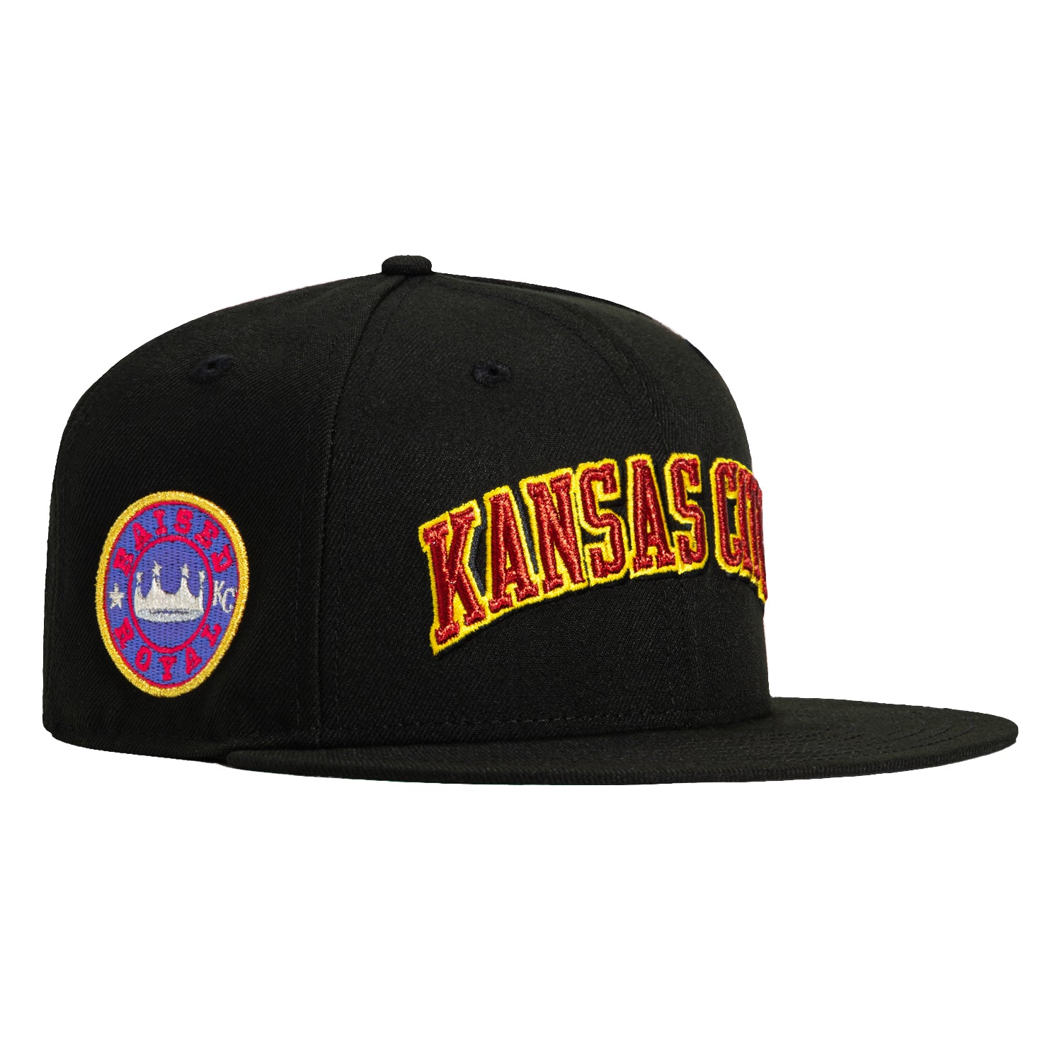 New Era 59Fifty Kansas City Royals MLB Baseball Cap - Black, Red & Gold Embroidered Logo Hat for Men & Women | Game Day, Sports Fan Gift, Casual Wear