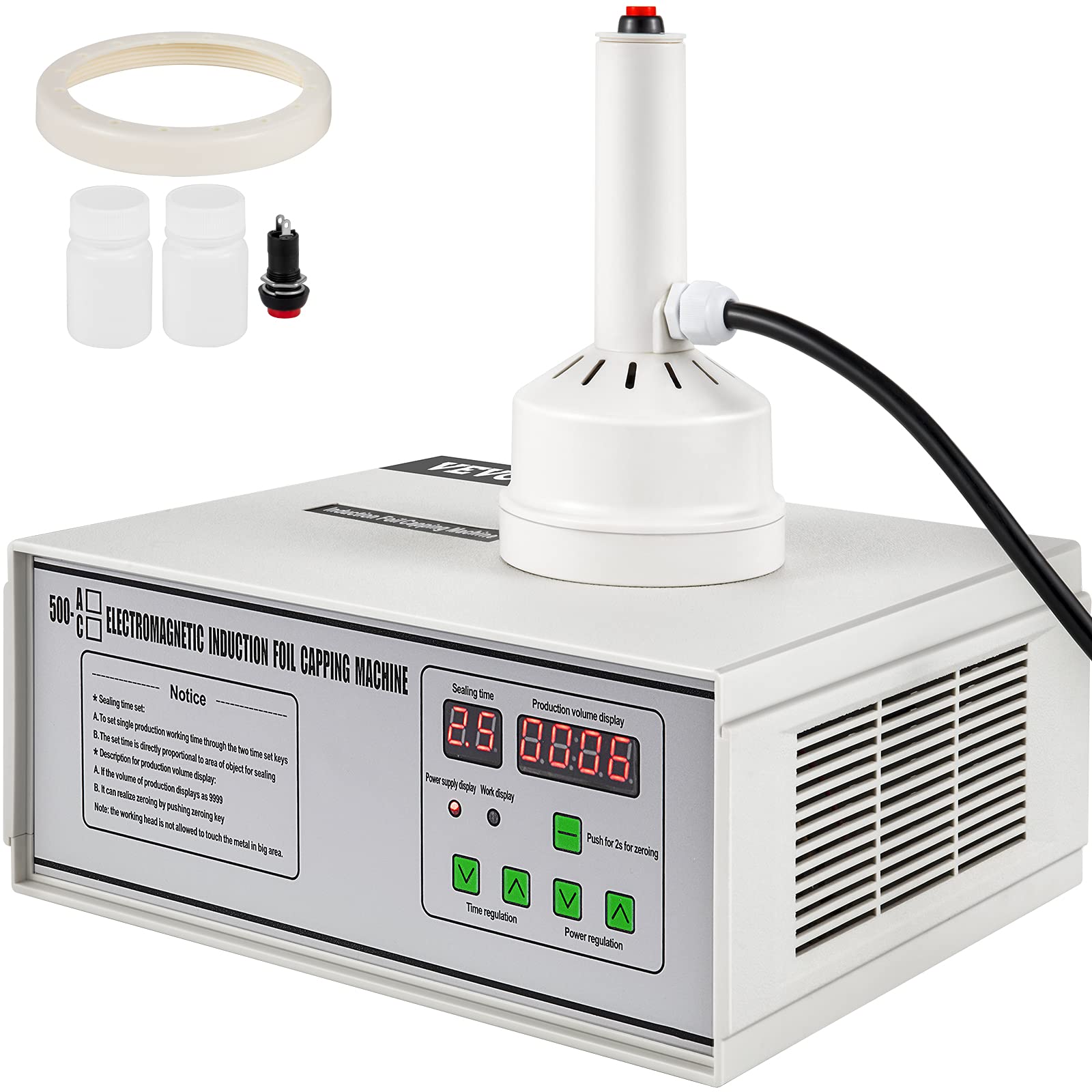 BestEquip 110V Induction Sealer Machine for Bottles (20mm-100mm) | Automatic Bottle Cap Sealer for Glass & Plastic Containers | Perfect for Home Brewing, Cosmetics & Food Packaging