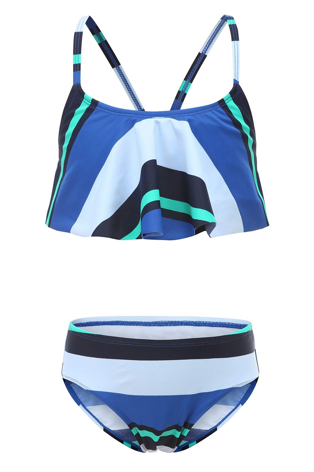 Rainbow Bikini Set for Girls - Adjustable Strap Two Piece Swimsuits | Beach, Pool & Summer Vacation Outfit
