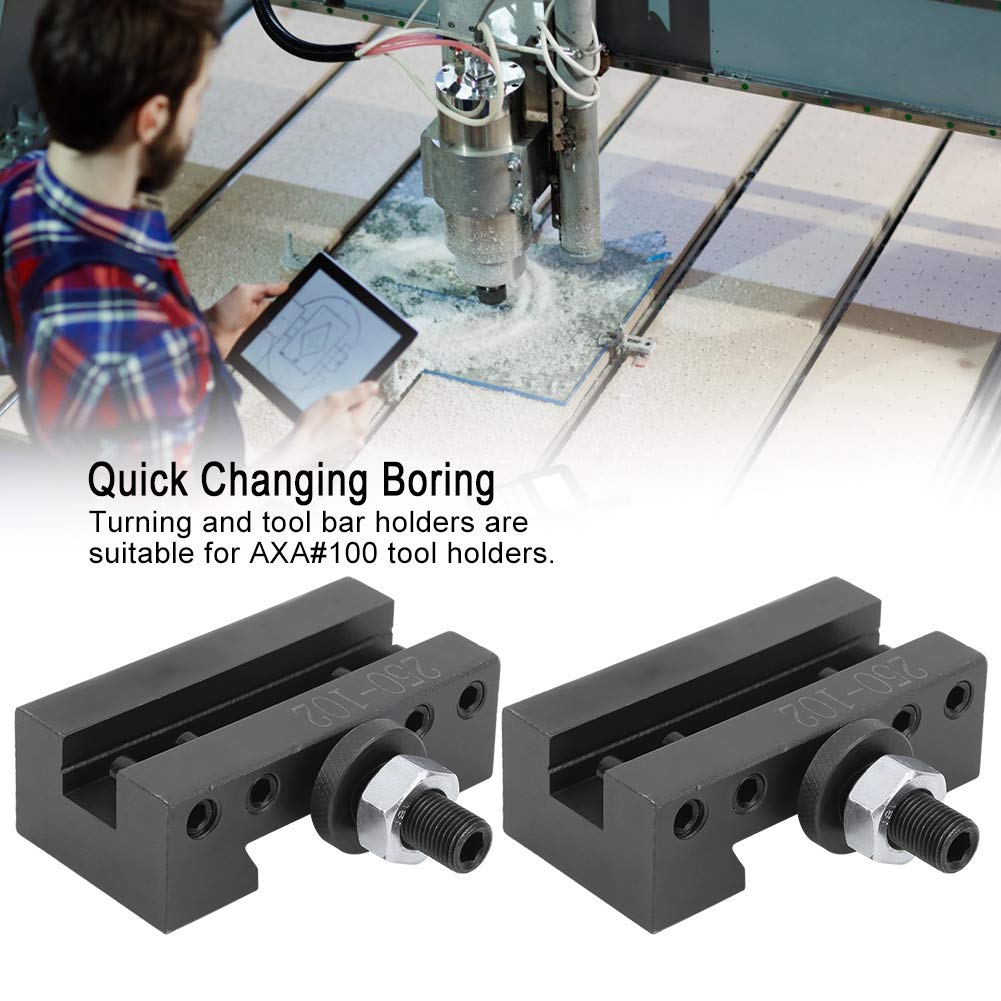 2-Piece High-Speed Steel Quick Change Boring Tool Set - CNC Turning Tool Holder Clamp 250-102 for Hardened Metals | Lathe Machining, Metalworking, Industrial Manufacturing