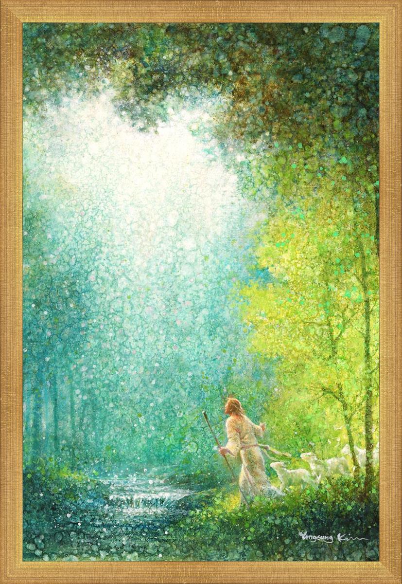 Lead Me By Yongsung Kim - Inspirational Christian Wall Art Print - Perfect for Home Decor, Church & Office - Bible Verse Gift for Faith Encouragement