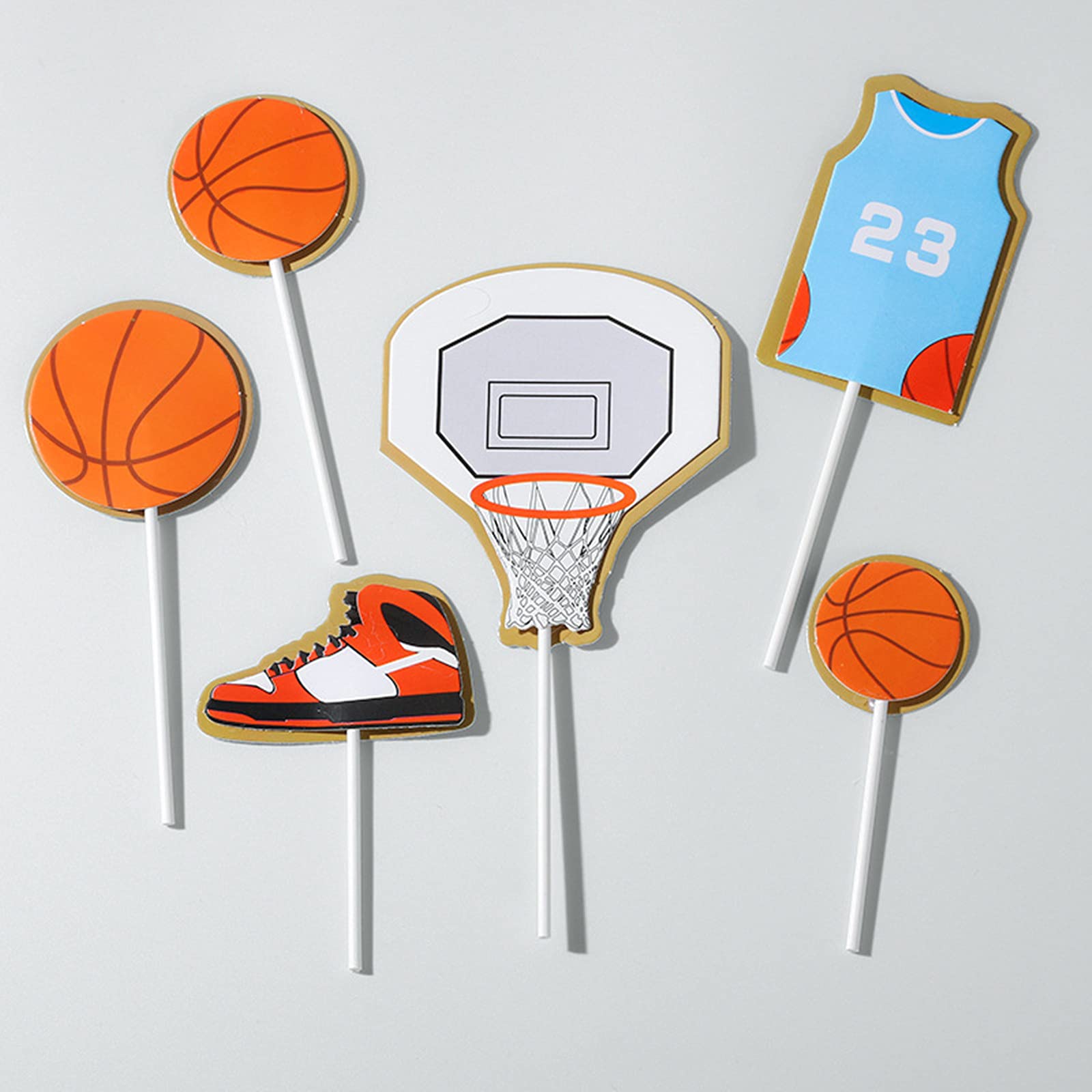 Basketball Birthday Cake Topper Set - Happy Birthday Decorations for Men & Boys - Party Supplies for Birthday Events & Celebrations - Perfect for Sports Themed Parties & Cake Decorating