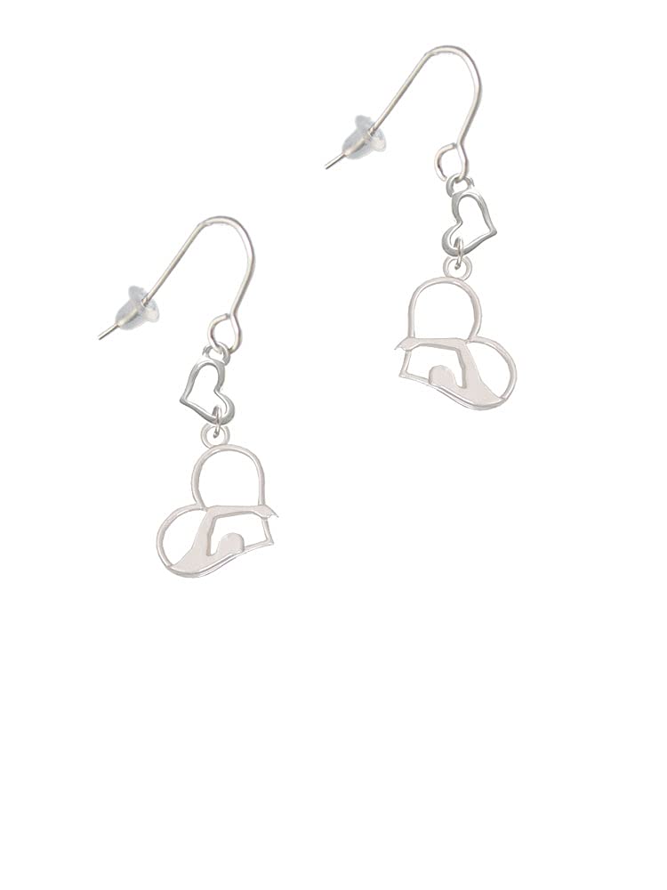 Delight Jewelry Heart French Earrings for Swimming & Gifting
