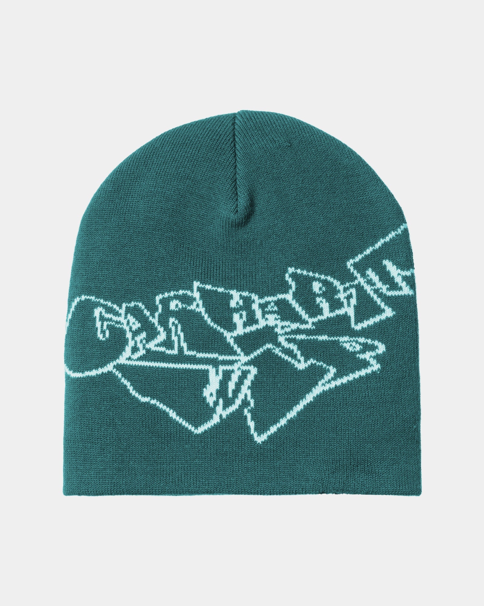 Screwed Up Scripter Beanie - Trendy Unisex Knit Hat for Men & Women | Rainforest Green & Air Sky Blue - Perfect for Outdoor Activities, Streetwear Fashion & Winter Accessories