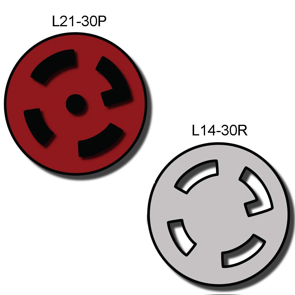 NEMA L21-30P to L14-30R Adapter - 30A 208V for Generators & RVs