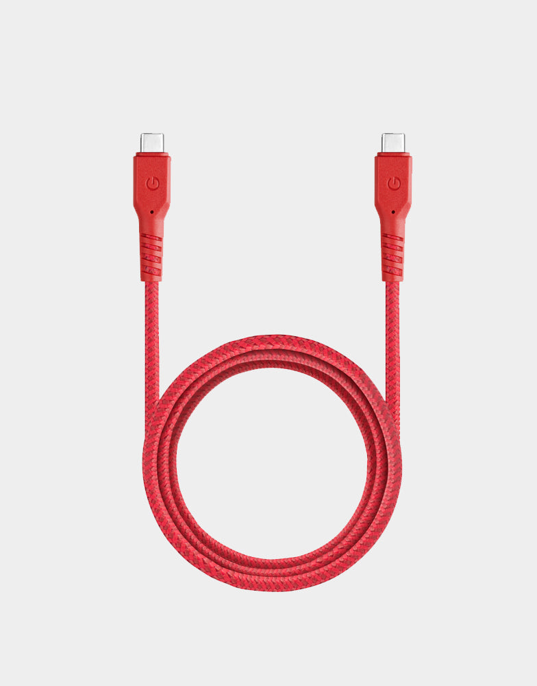 FibraTough USB C to USB C Cable 1.5M (5ft) 5Gbps Fast Charging & Data Sync - Compatible with MacBook, iPad Pro, Samsung Galaxy & More | Durable Nylon Braided for Home, Office & Travel Use