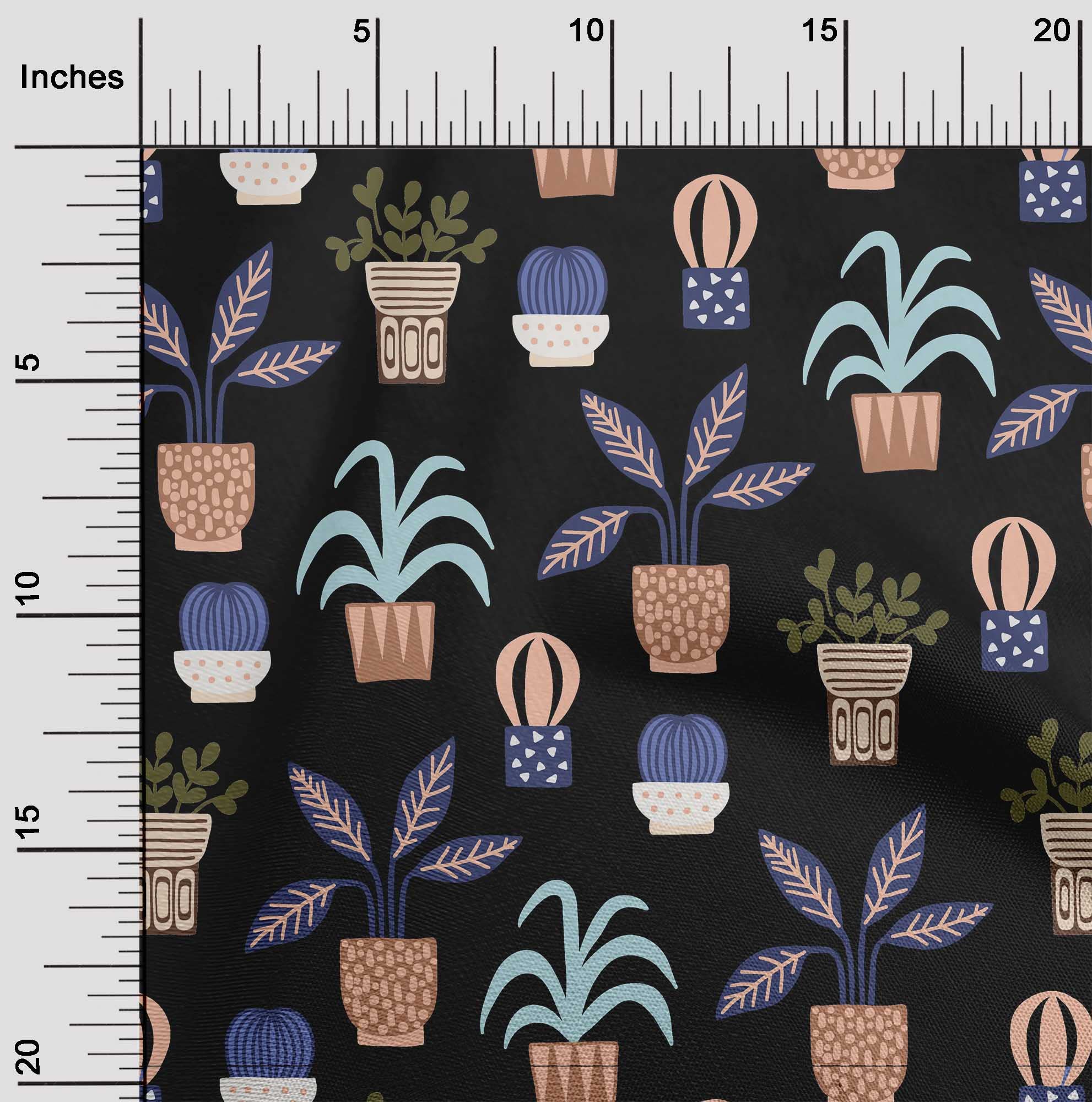 oneOone Polyester Spandex Black Floral Print Fabric - 56 Inch Wide for DIY Clothing, Home Decor & Sewing Projects | Perfect for Dresses, Curtains & Crafting Supplies