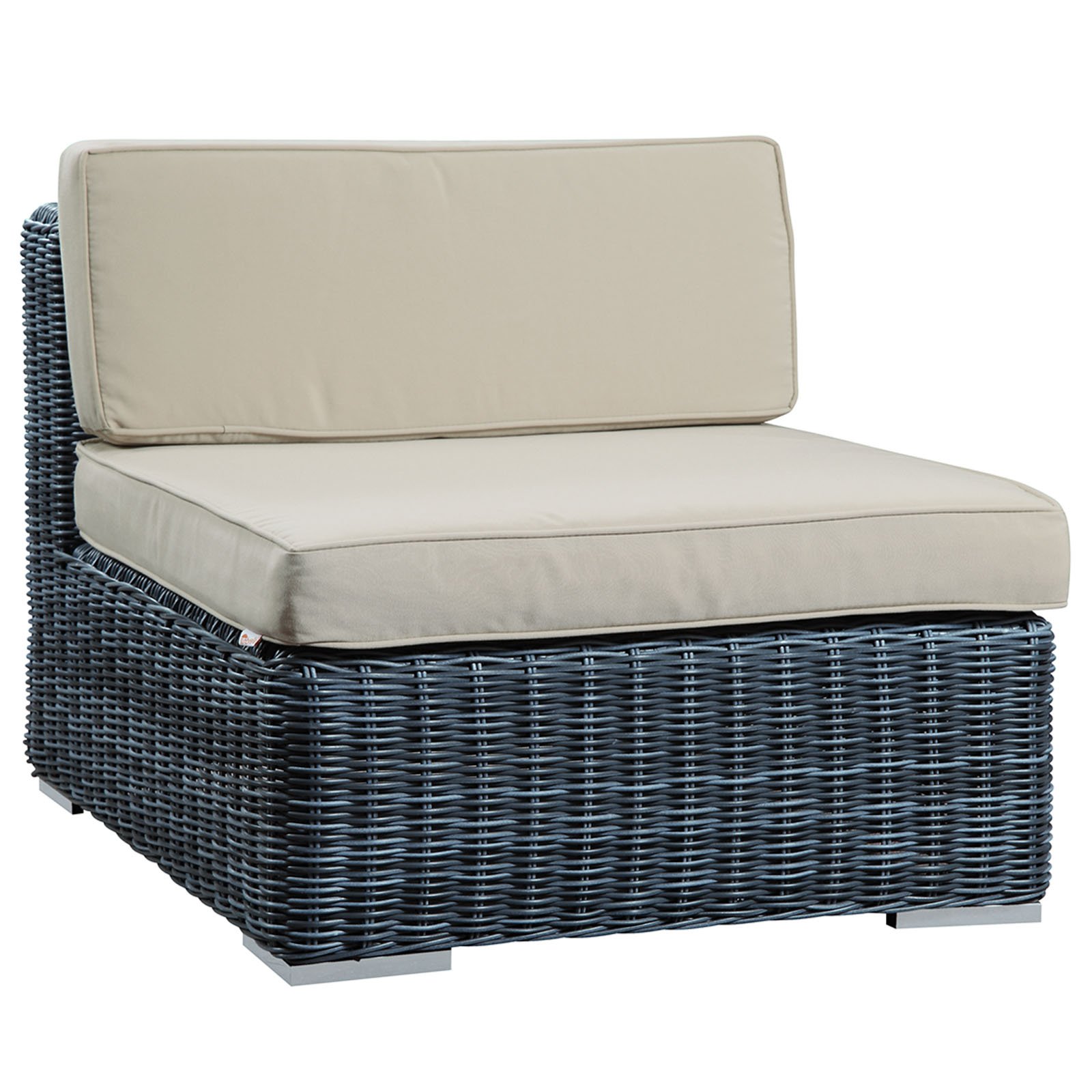 Modern 7-Piece Outdoor Patio Sectional Sofa Set - Beige Wicker Furniture with All-Weather Cushions for Backyard, Poolside & Garden Relaxation