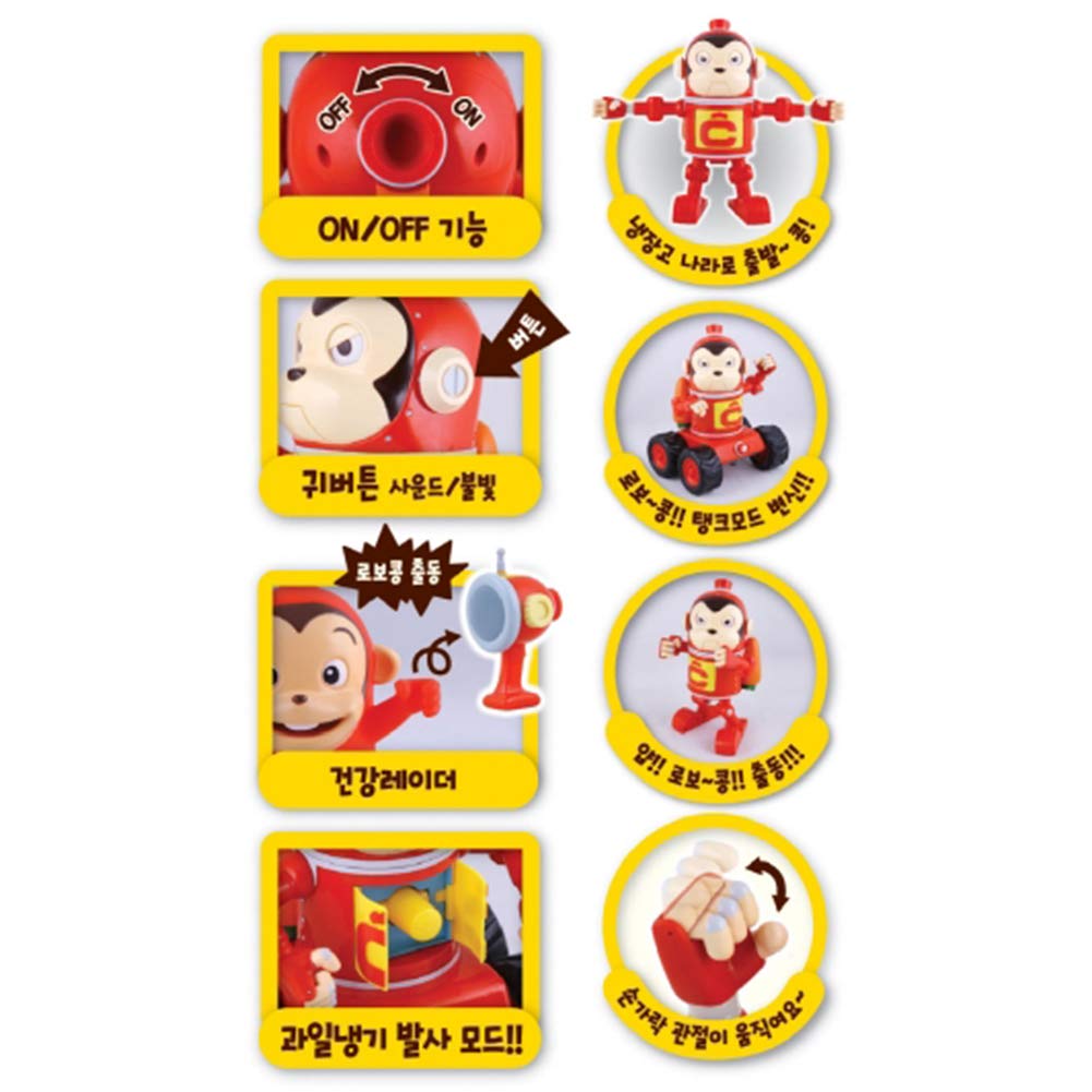 COCO Cocomong Talking Transformation Robocong Action Figure with Cocomong Figures - TV & Movie Collectible Toy for Kids, Gift for Fans, Role Play & Display