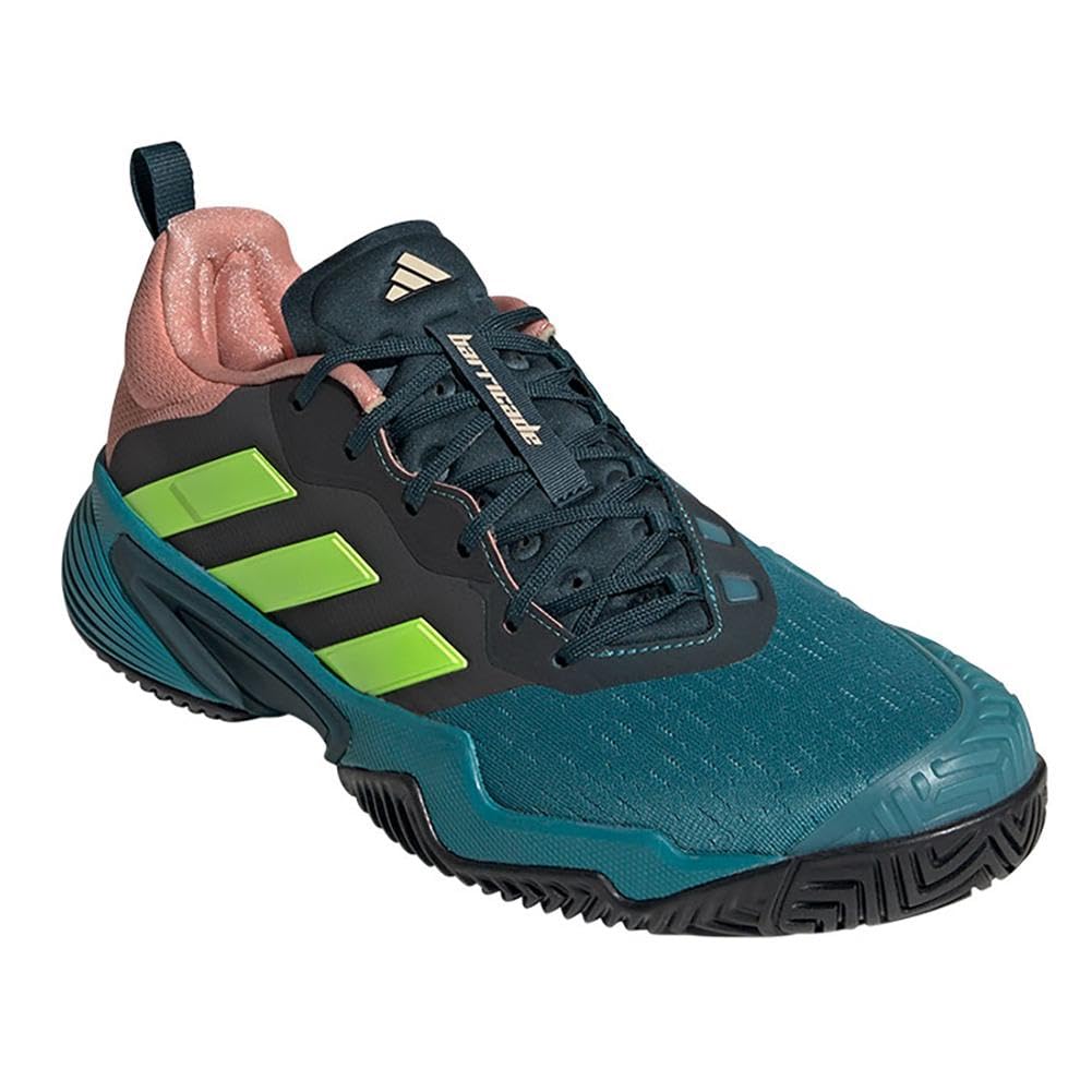 **adidas Men's Barricade Tennis Shoes - Arctic Fusion & Lucid Lemon - Lightweight & Durable for Competitive Play & Casual Wear**    **使用场景:** Perfect for tennis matches, gym workouts, or everyday casual style.