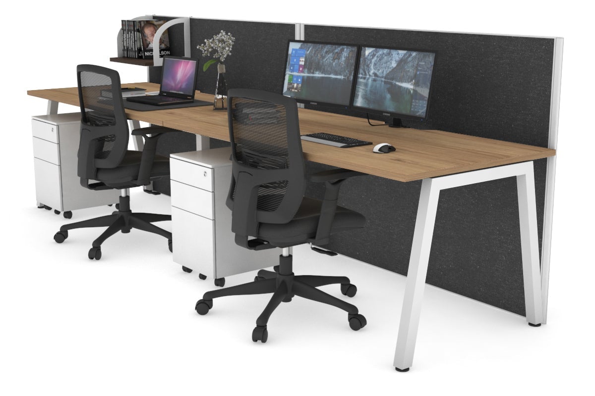 Horizon Quadro 2 Person Standing Desk with Cable Management - 1200L x 800W Office Workstation for Collaborative Workspaces & Home Offices