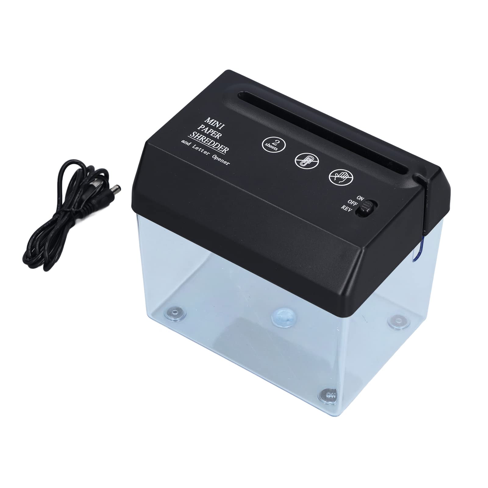 Mini USB A6 Electric Paper Shredder - Portable Home & Office Desktop Document Shredder for Bills, Receipts, Credit Cards | Perfect for Home Office, Small Business & Travel Use