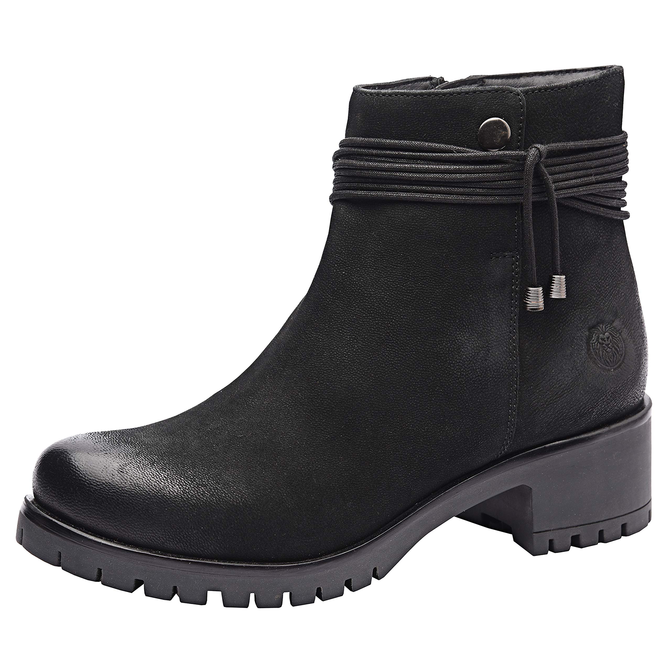 ALLONSI Women's Genuine Leather Chelsea Boots - Block Heel Ankle Booties with TPR Sole & Zip Closure | Handmade Comfort Boots for Everyday Wear | Perfect for Office, Dating & Fall/Winter Fashion
