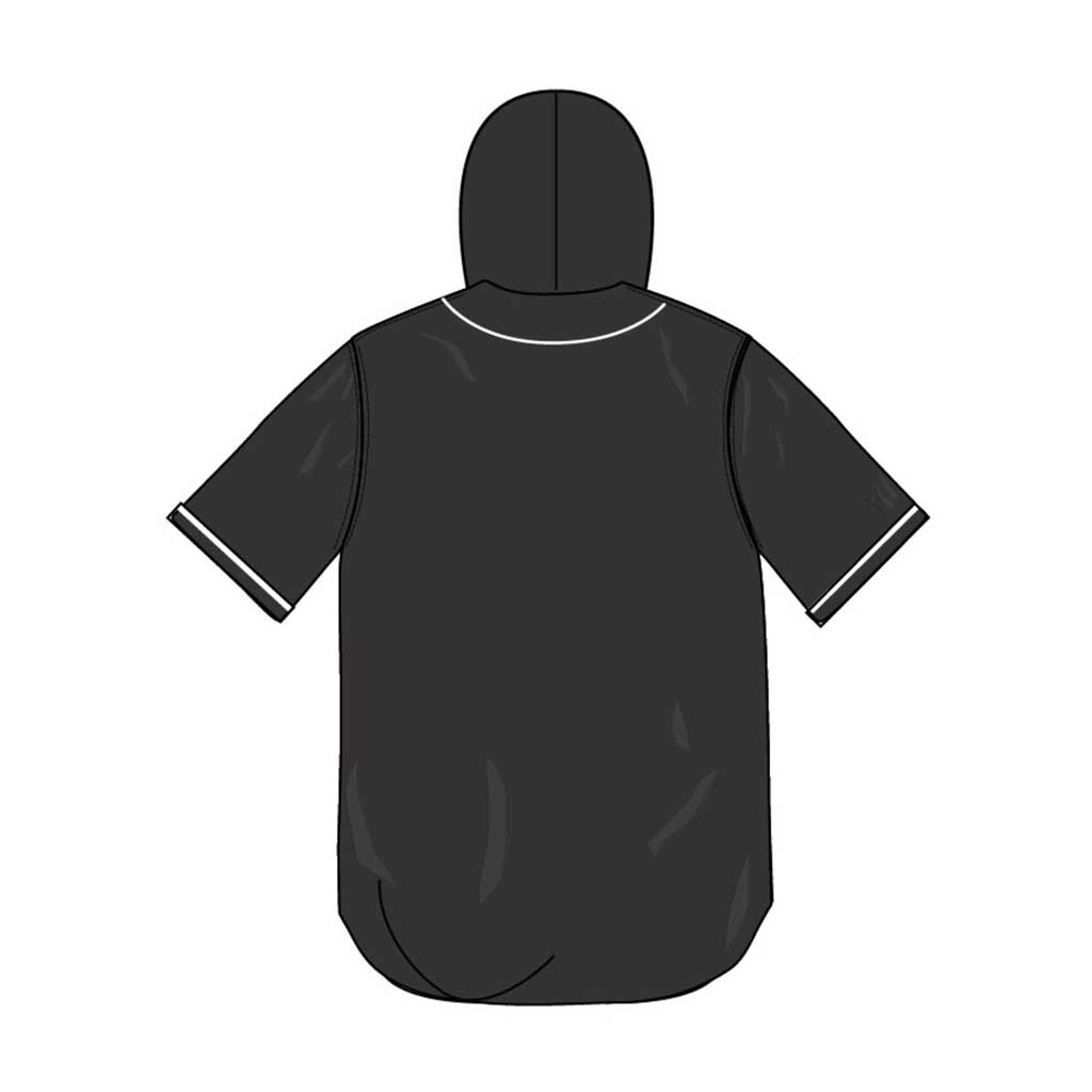 Black Wool Baseball Jersey with Button Front - Stylish & Comfortable for Casual Wear, Sports, and Outdoor Activities