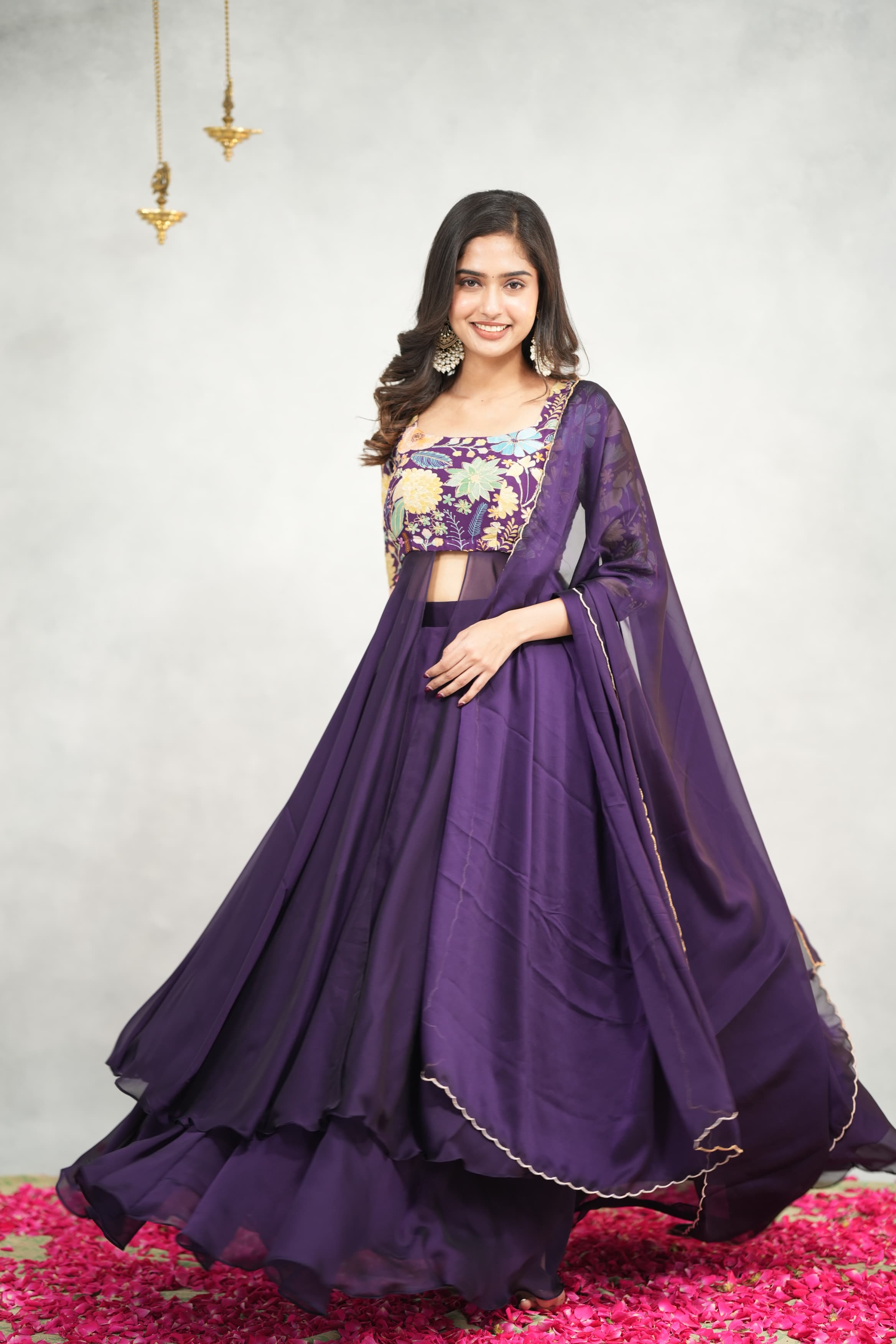 Manisha Series 3 Premium Slit Anarkali Dress with Skirt - Elegant Indian Ethnic Wear for Weddings & Festivals