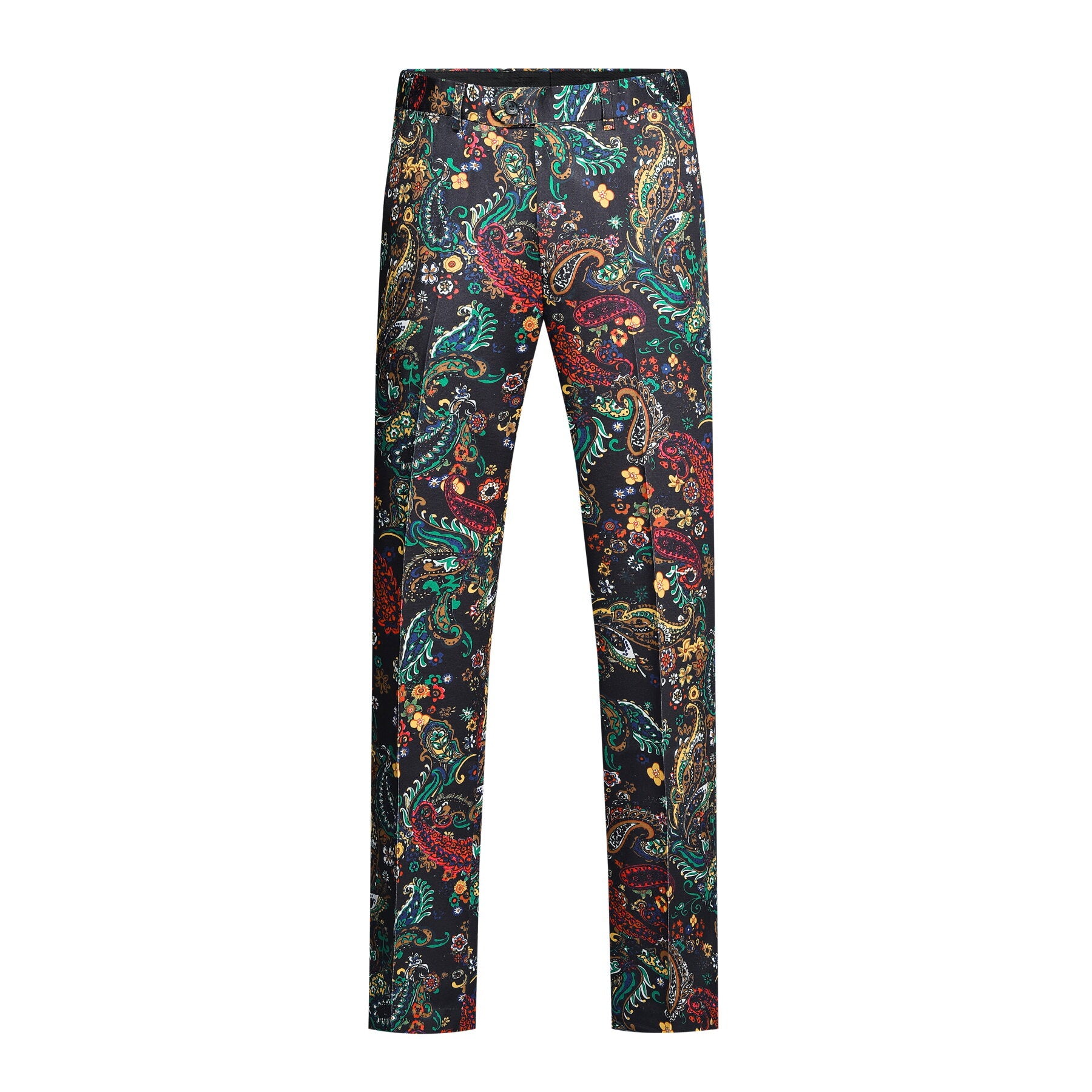 2 Piece Men's One Button Ethnic Print Suit Set - Stylish Formal & Wedding Attire for Parties, Events & Special Occasions