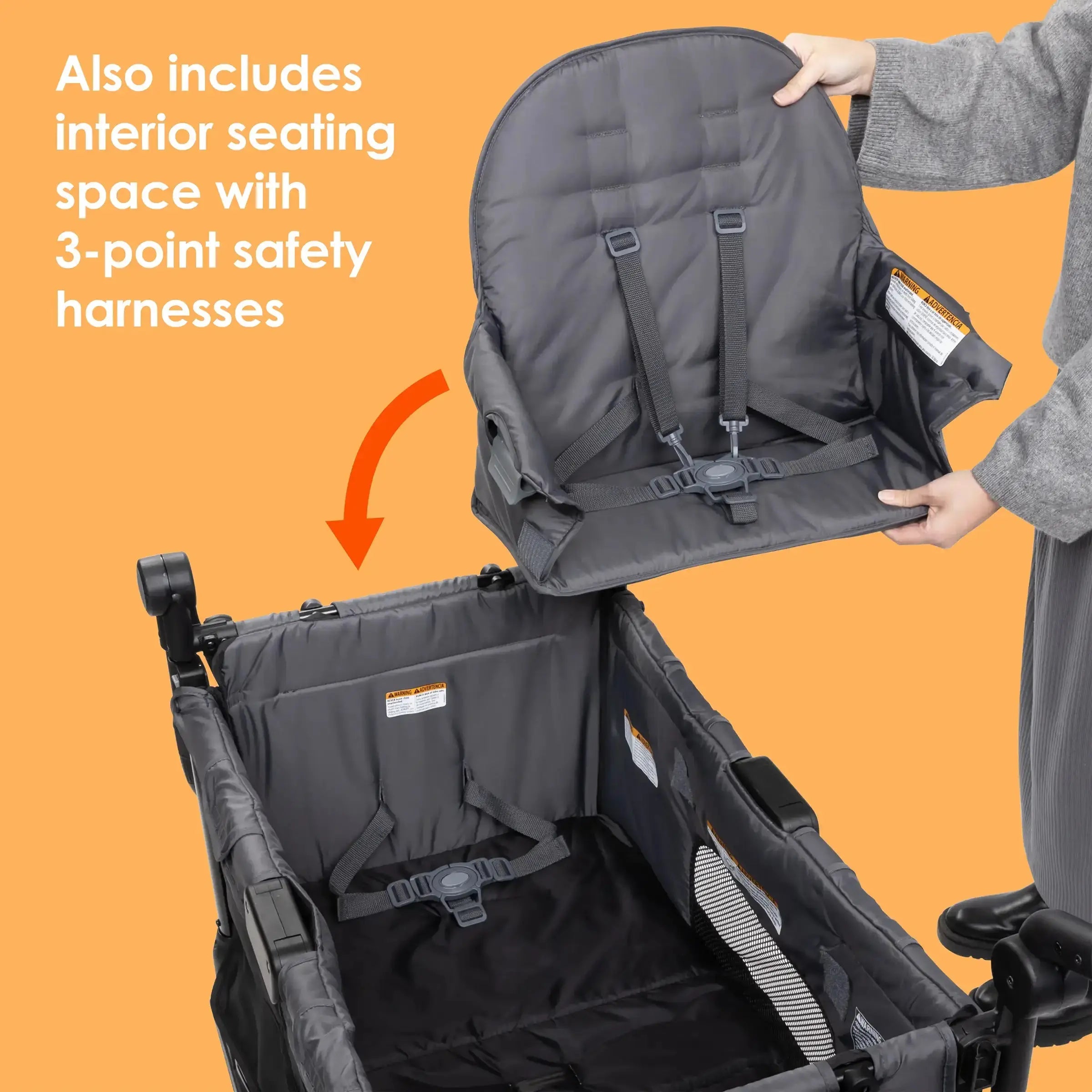 Quest 3-in-1 Stroller Wagon - Desert Black (Walmart Exclusive) | Versatile Baby Stroller & Wagon Combo for Shopping, Beach Trips & Family Outings