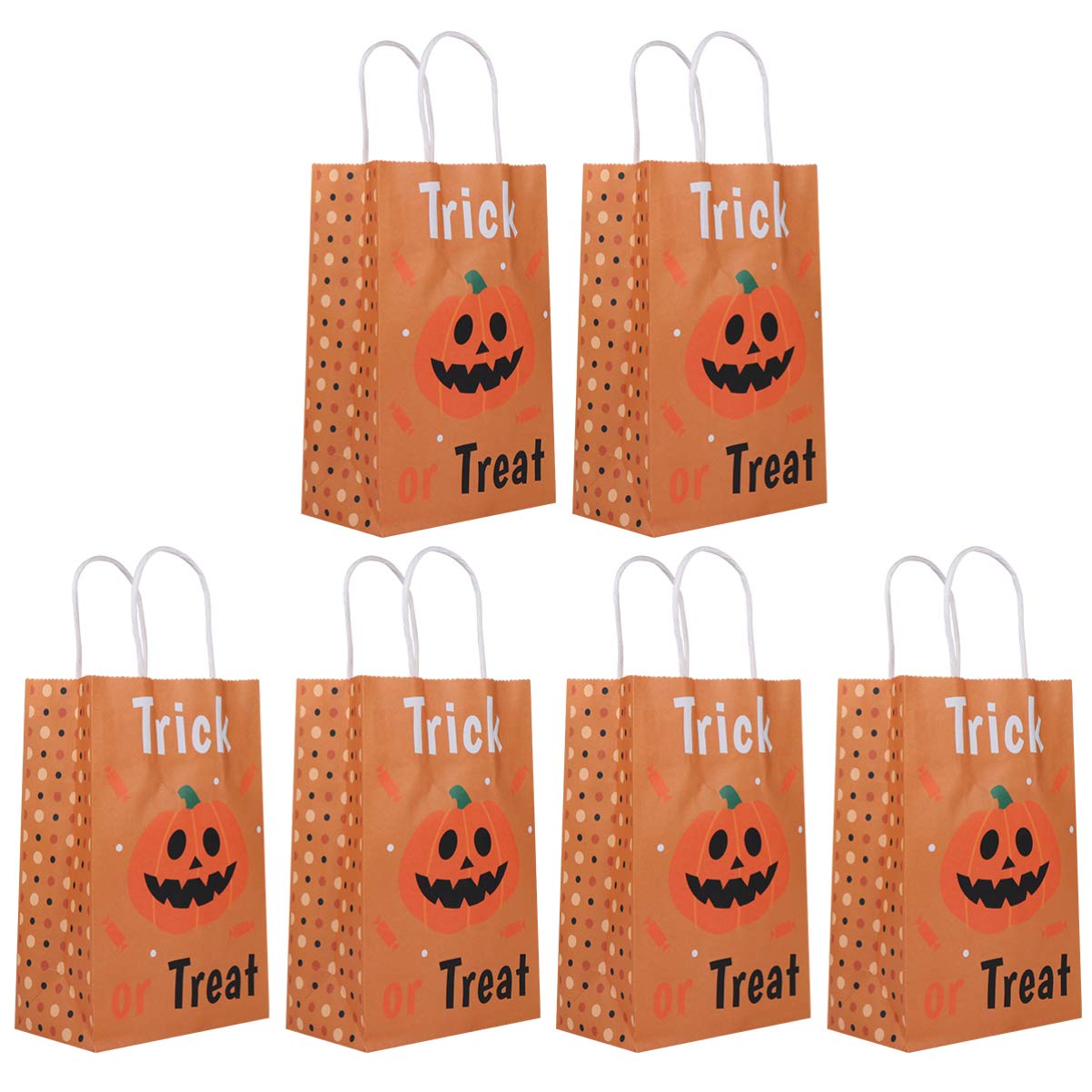 EXCEART Halloween Candy Bags 6pcs - Kids Gift Pouches for Trick or Treat
