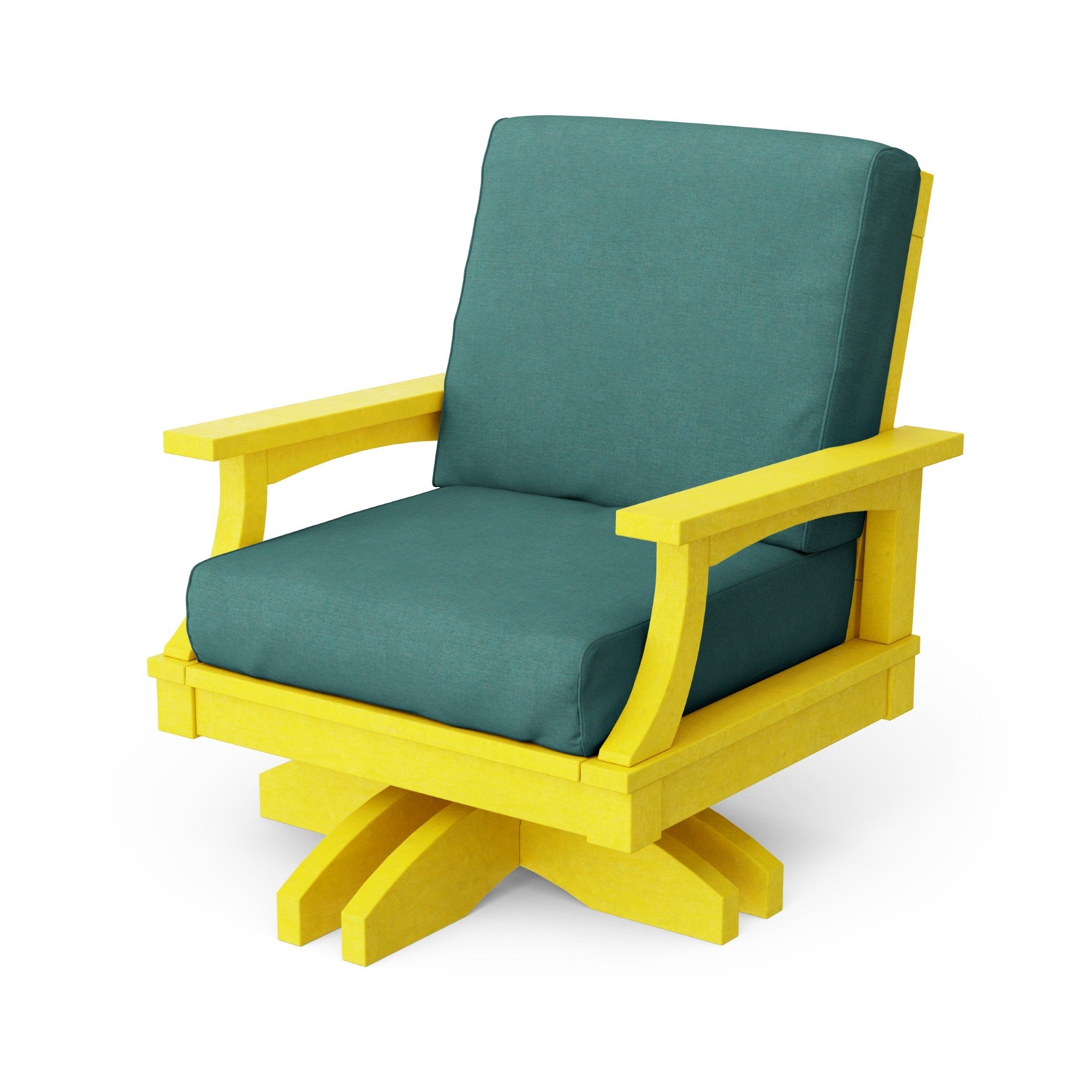 Heritage Deep Seating Swivel Chair - 360° Rotating Patio Lounge Chair with Cushions, Weather-Resistant Outdoor Furniture for Garden, Poolside & Backyard Relaxation