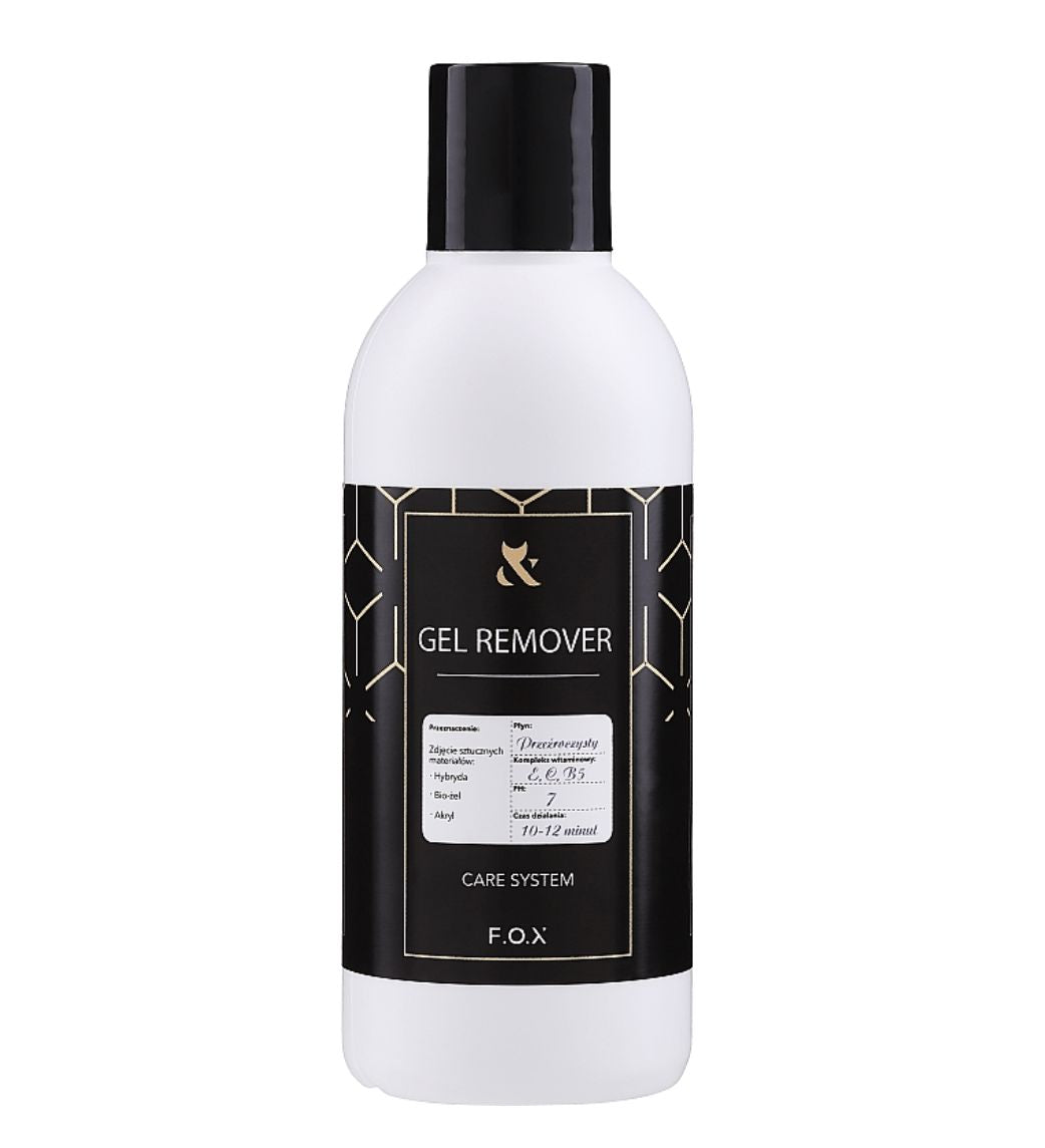 F.O.X Gel Nail Polish Remover, 200ml - Gentle & Effective Acetone-Free Formula for Professional & At-Home Manicures - Perfect for Removing Gel, Shellac & Dip Powder Nails