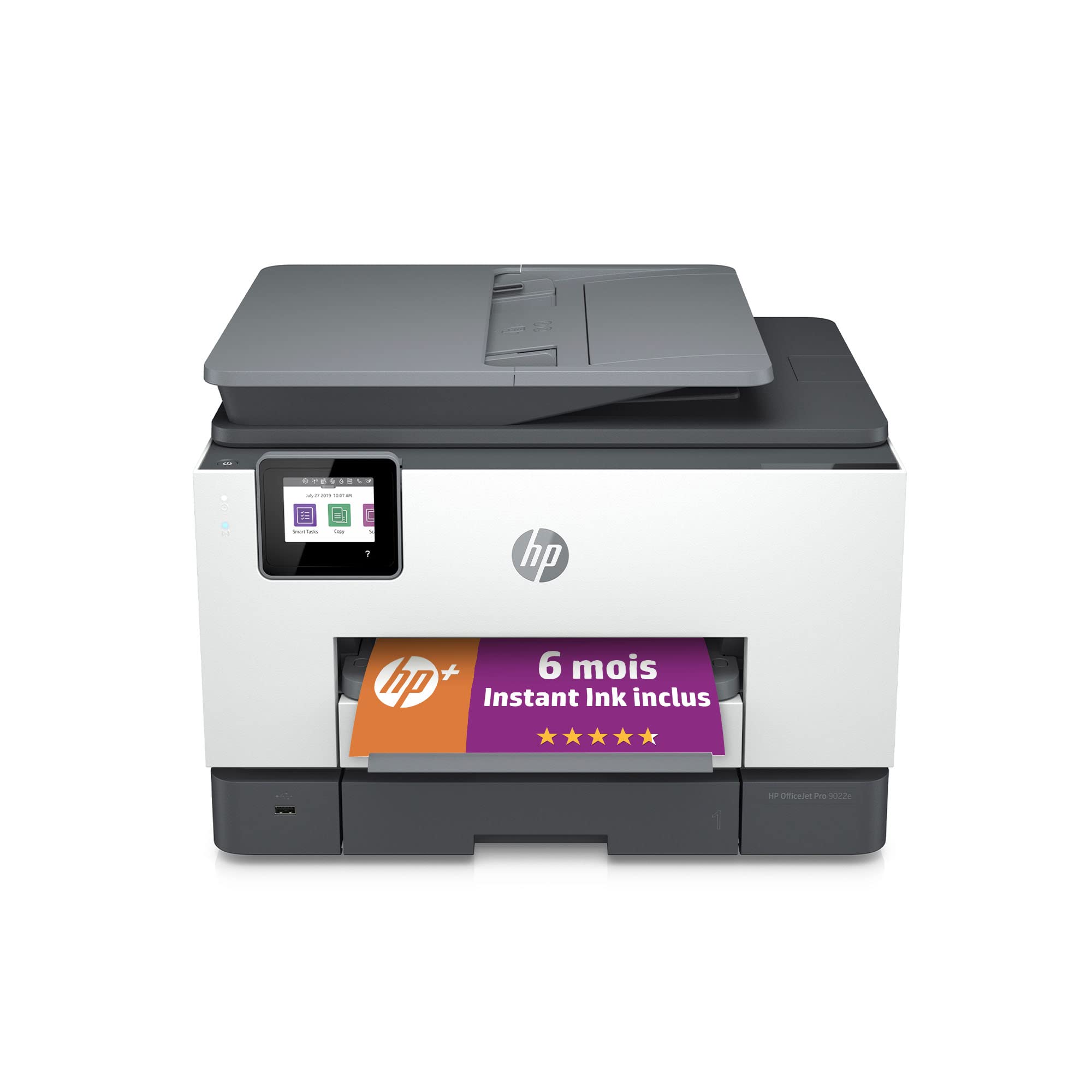 HP OfficeJet Pro 9022e All-in-One Wireless Color Inkjet Printer with 6 Months Instant Ink | Print, Copy, Scan, Fax | Auto Document Feeder & Duplex Printing | Ideal for Home Office & Small Business Productivity