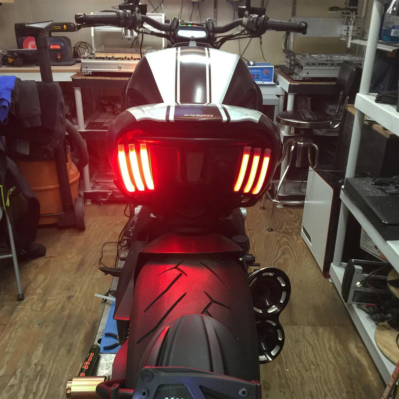 Ducati Diavel Rear Turn Signals for 2010-2019 Models - High Visibility LED Motorcycle Indicators for Night Riding & Safety