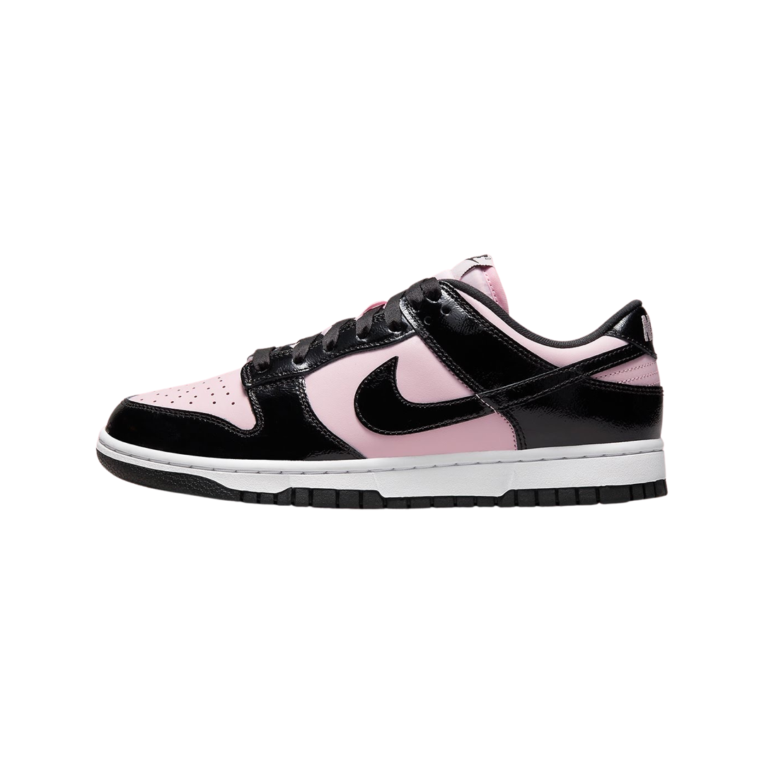 Nike Women's Dunk Low Sneakers - Pink Foam, Black & White Retro Basketball Shoes for Women | Casual Streetwear & Gym Workout Fashion