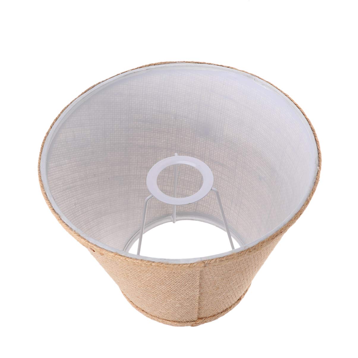 Uonlytech Burlap Lamp Shade - E27 Khaki Table Light Cover for Chandeliers, Floor & Bedroom Lamps | Natural Fabric Lighting Accessory for Cozy Home Decor