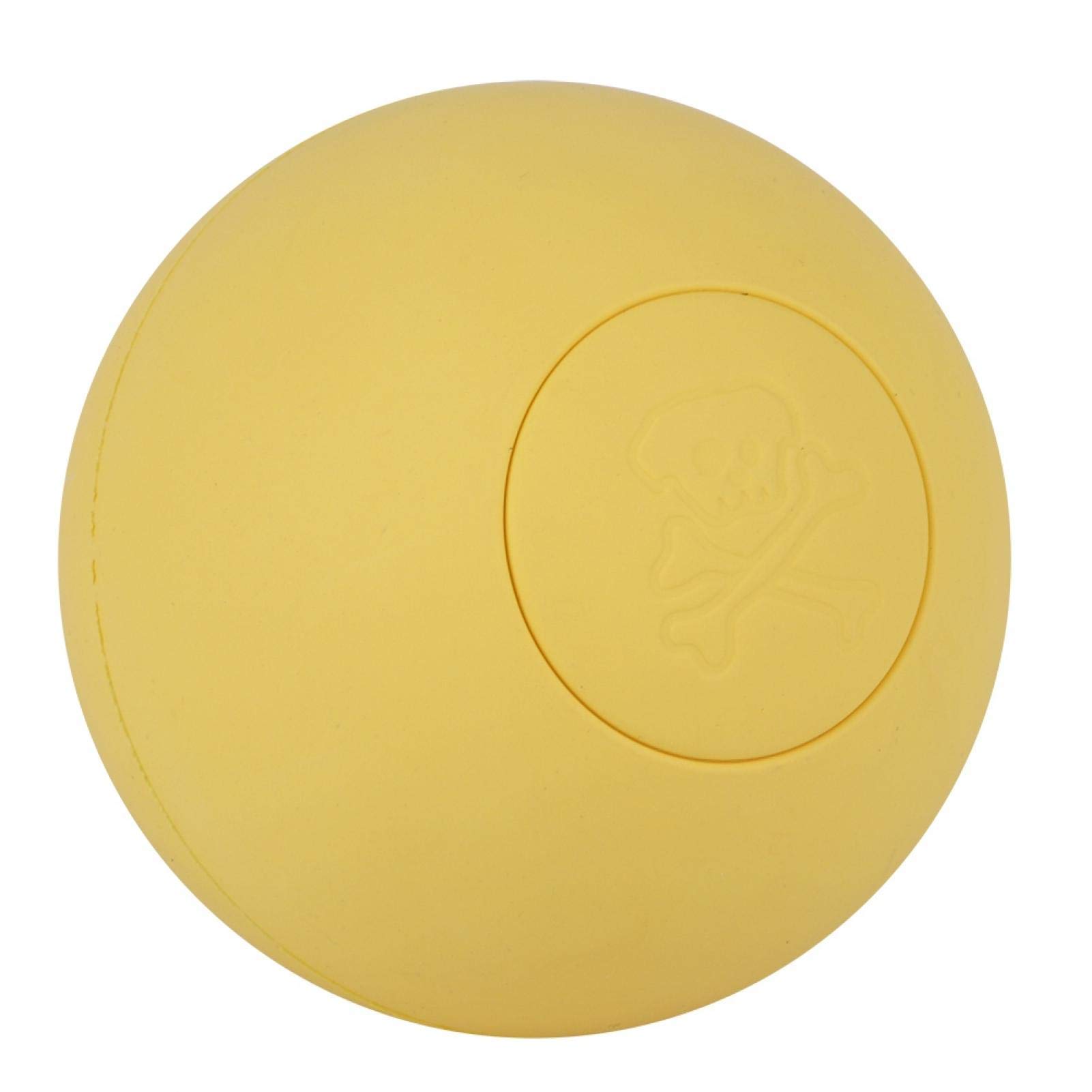 **Jeanoko Durable Rubber Dog Ball Toy - Interactive Chew Toy for Training, Playing & Teeth Cleaning - Safe Elastic Ball for Small & Large Dogs - Perfect for Fetch, Tug-of-War & Outdoor Play (Yellow)**