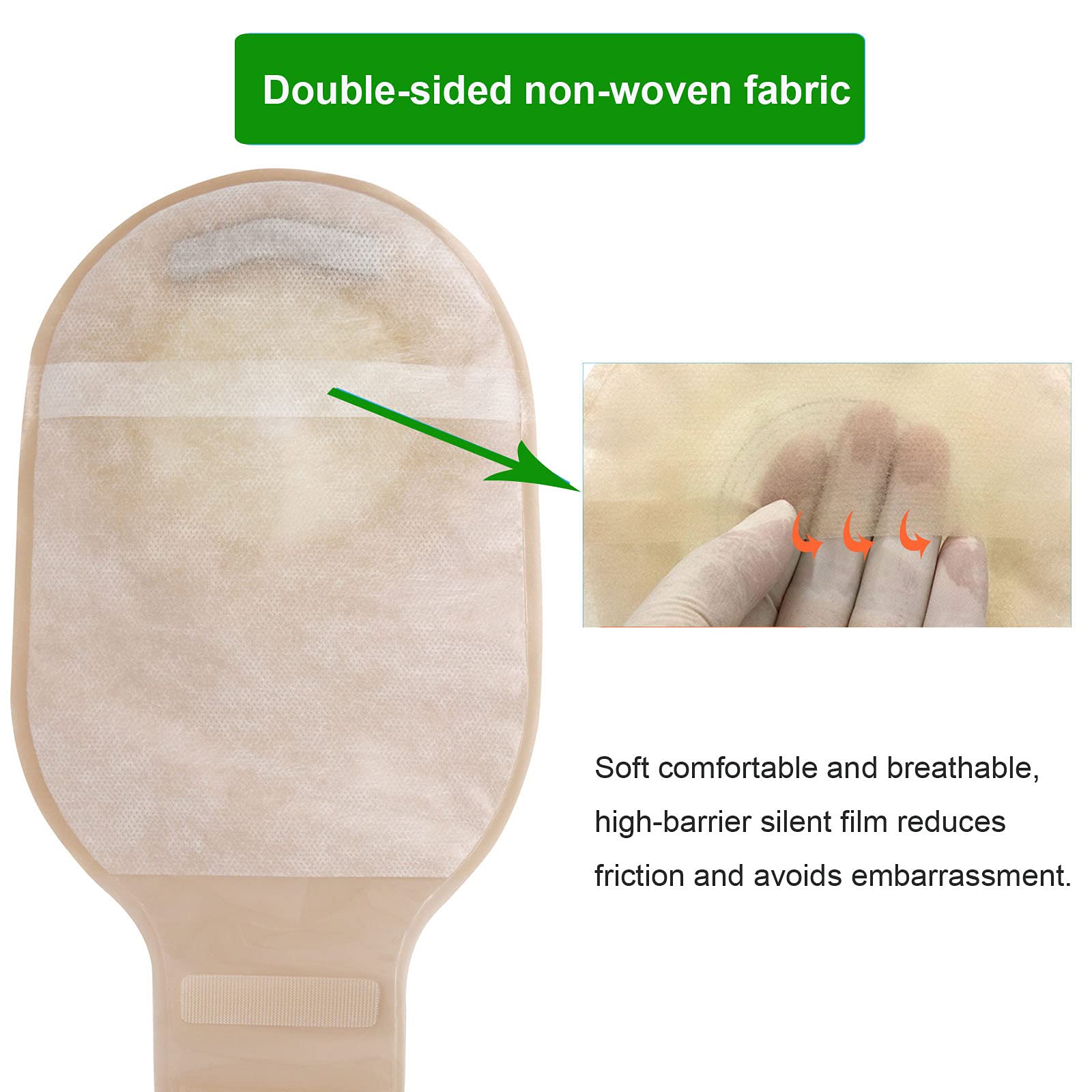 20PCS One Piece Drainable Ostomy Bags - Colostomy & Ileostomy Care Supplies for Adults - Leak-Proof & Odor-Control Pouches - Ideal for Daily Use, Travel & Post-Surgery Recovery