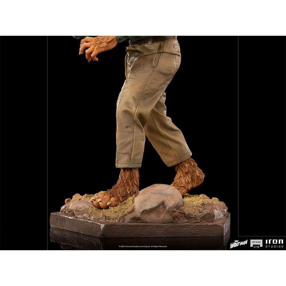 Iron Studios 1:10 The Wolf Man Art Scale Statue - Universal Monsters Classic Horror Collectible for Home Display & Movie Decor