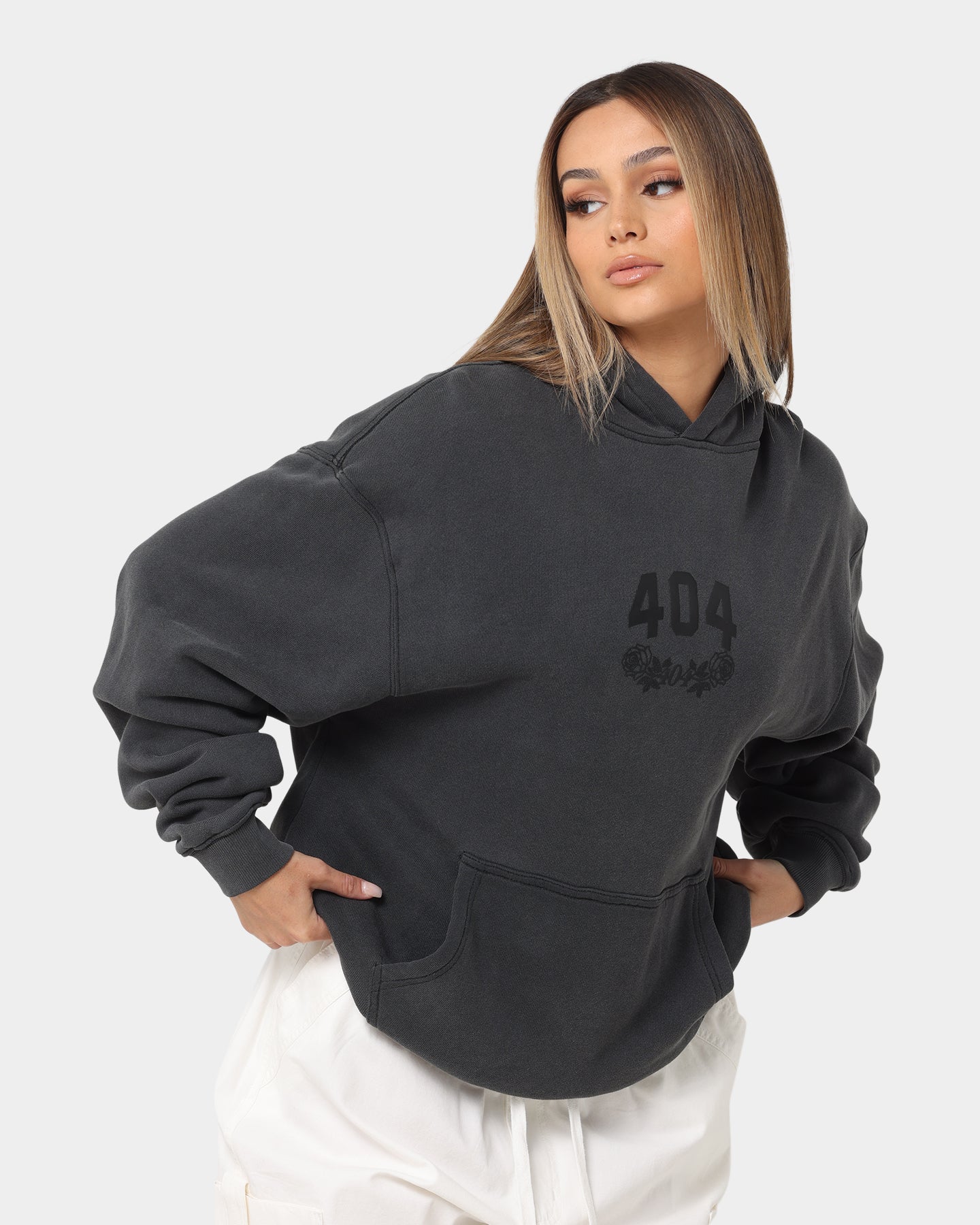 Vintage 404 Flight Hoodie - Charcoal Grey | Retro Airplane Graphic Sweatshirt for Men & Women | Perfect for Casual Wear, Travel, and Aviation Enthusiasts