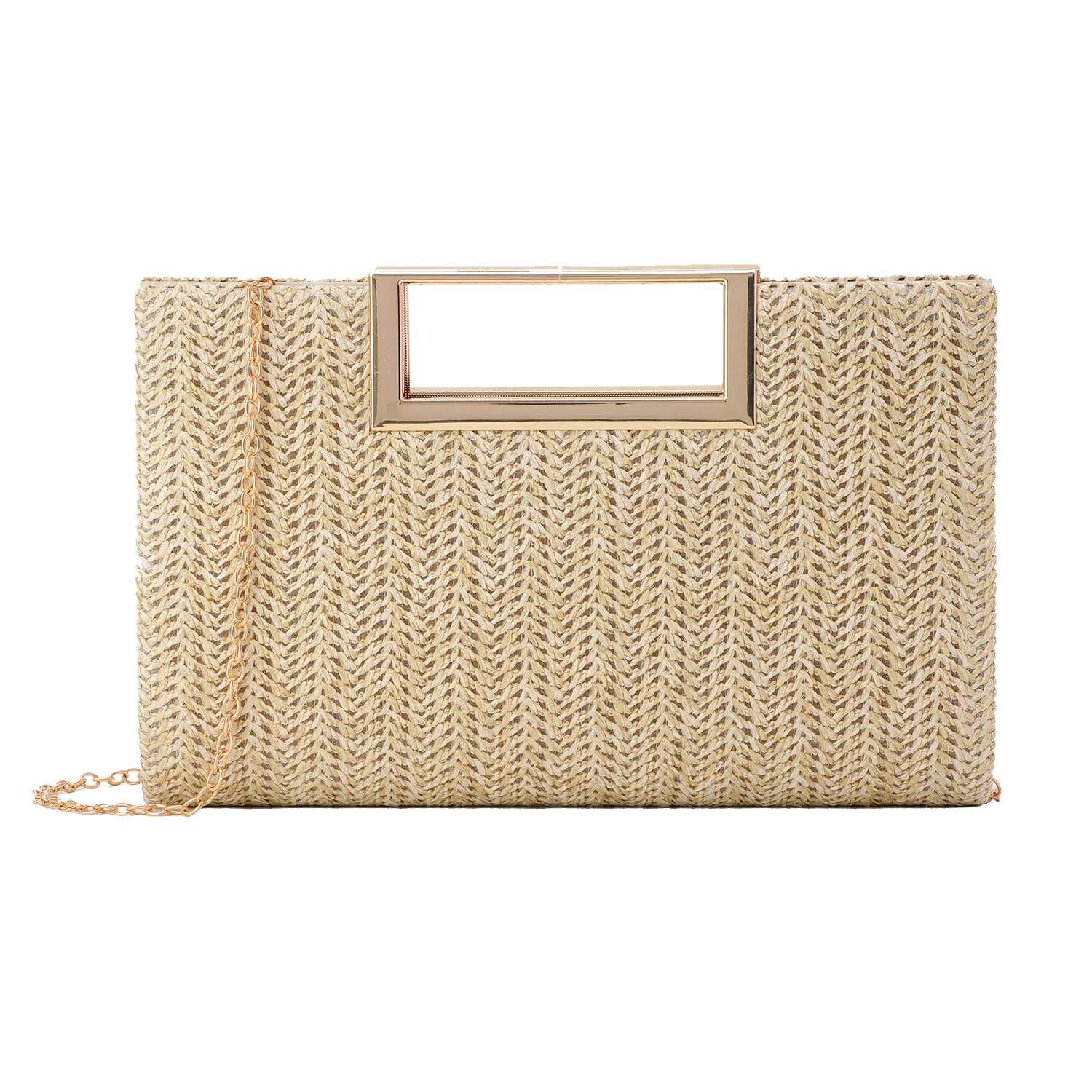 Stylish Women's Straw Clutch Bag - Woven Raffia Top Handle & Crossbody Purse for Summer Beach, Evening Parties & Vacation Accessories | Perfect for Weddings, Brunches & Tropical Getaways