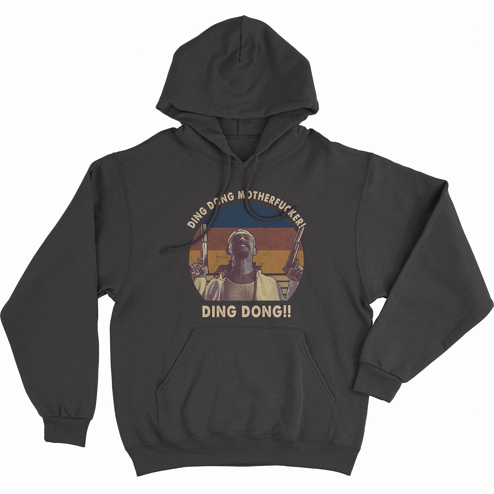 Ding Dong Motherfucker Vintage Hoodie Black - Retro Streetwear Pullover for Men & Women - Perfect for Casual Wear, Parties, and Urban Fashion