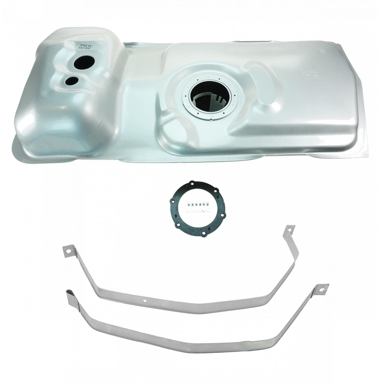 TRQ Fuel Tank Kit with Strap - Replacement Gas Tank Compatible with 2000-2004 Ford Mustang - Perfect for Fuel System Repair & Maintenance