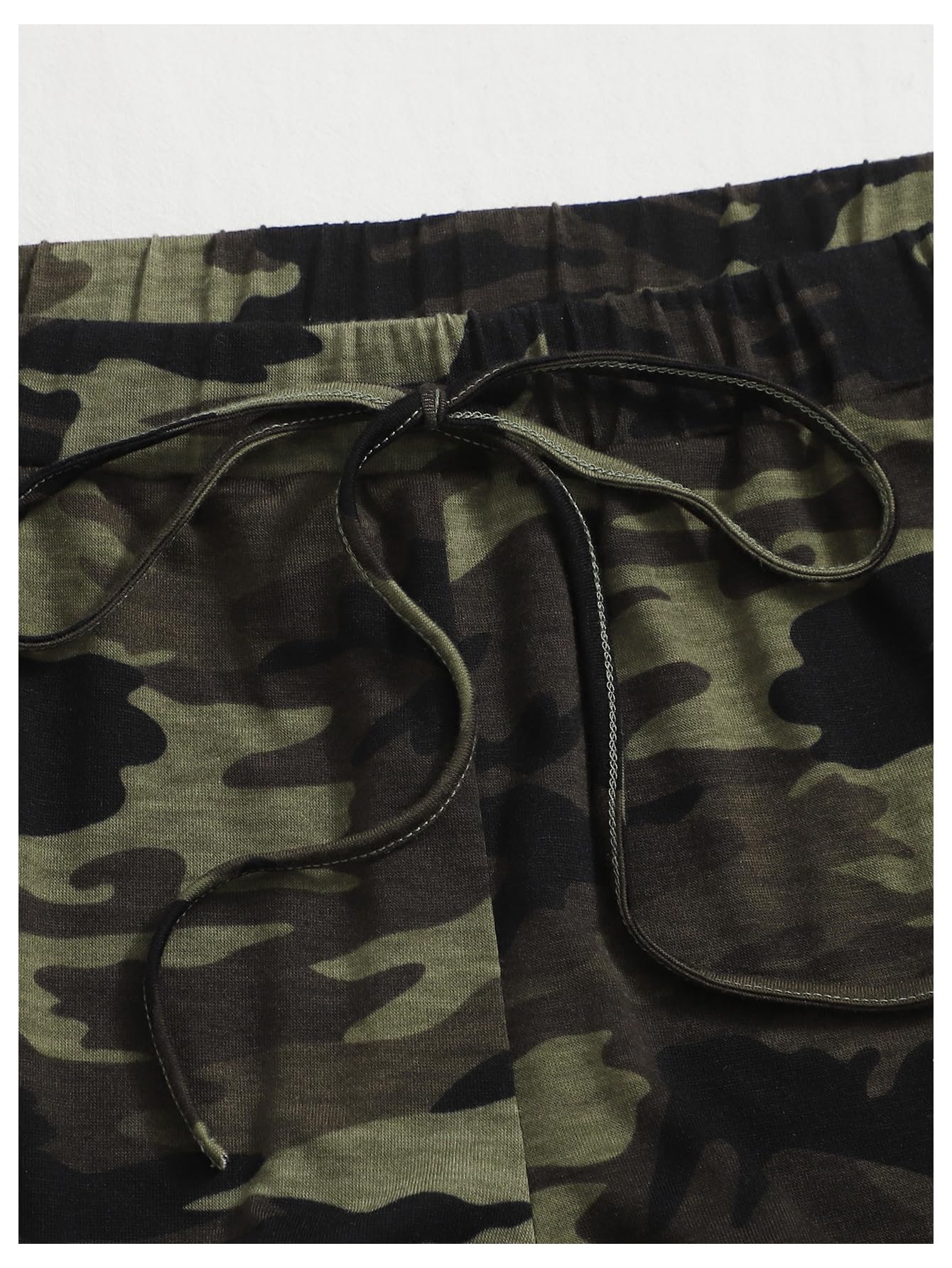 Women's Stretchy Elastic Waist Wide Leg Workout Shorts | Breathable Waffle Knit Lounge Shorts with Front Knot Design | Perfect for Yoga, Running & Casual Wear