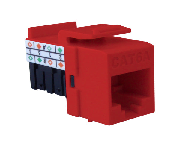 CAT6A RJ45 Punch Down Keystone Jack - Unshielded 90 Degree MIG+ for 10G Ethernet - Ideal for Home Network, Office Wiring & Data Center Installations