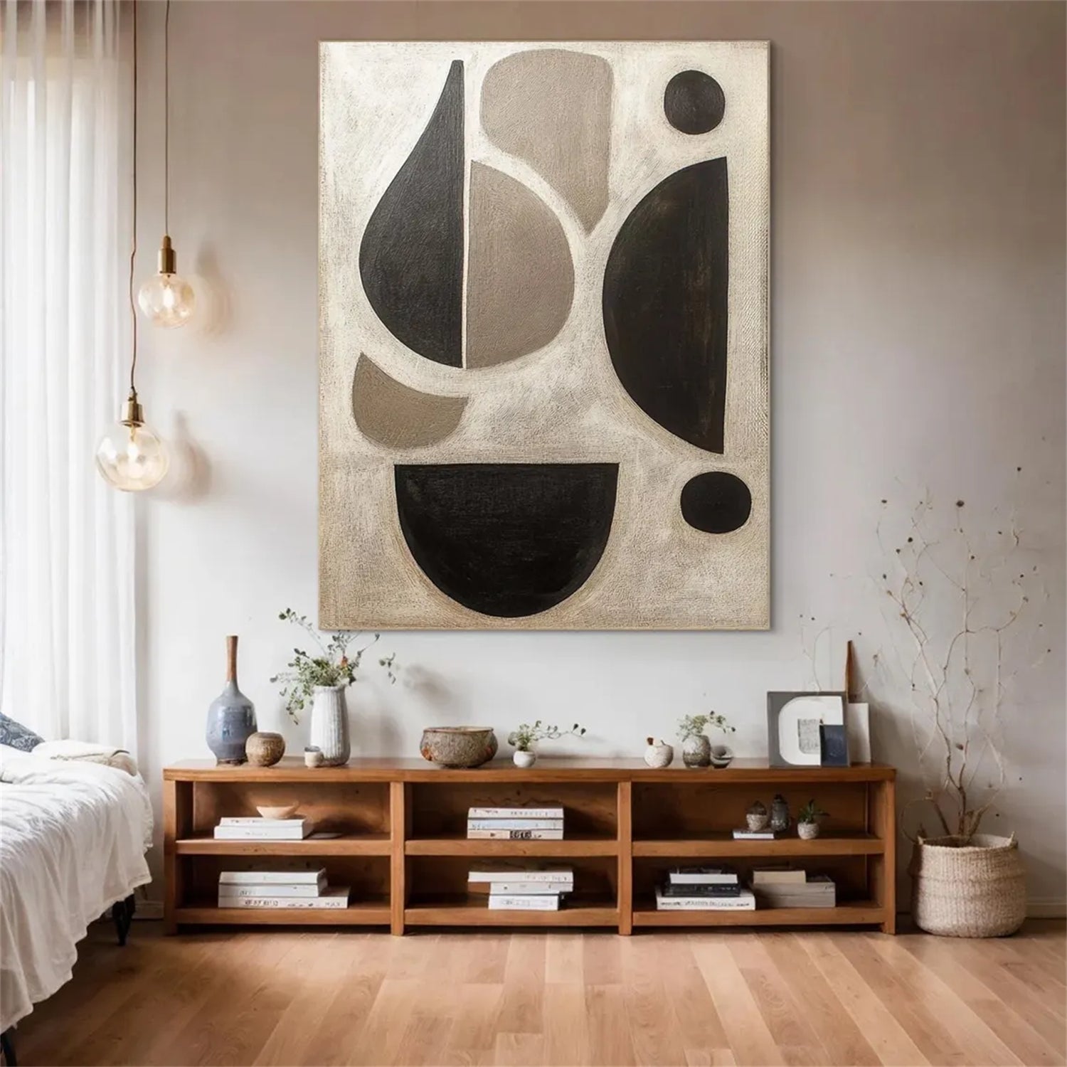 Abstract Tranquility Art Painting #WS228 - Modern Wall Decor for Living Room, Bedroom & Office - Calming Abstract Canvas Artwork