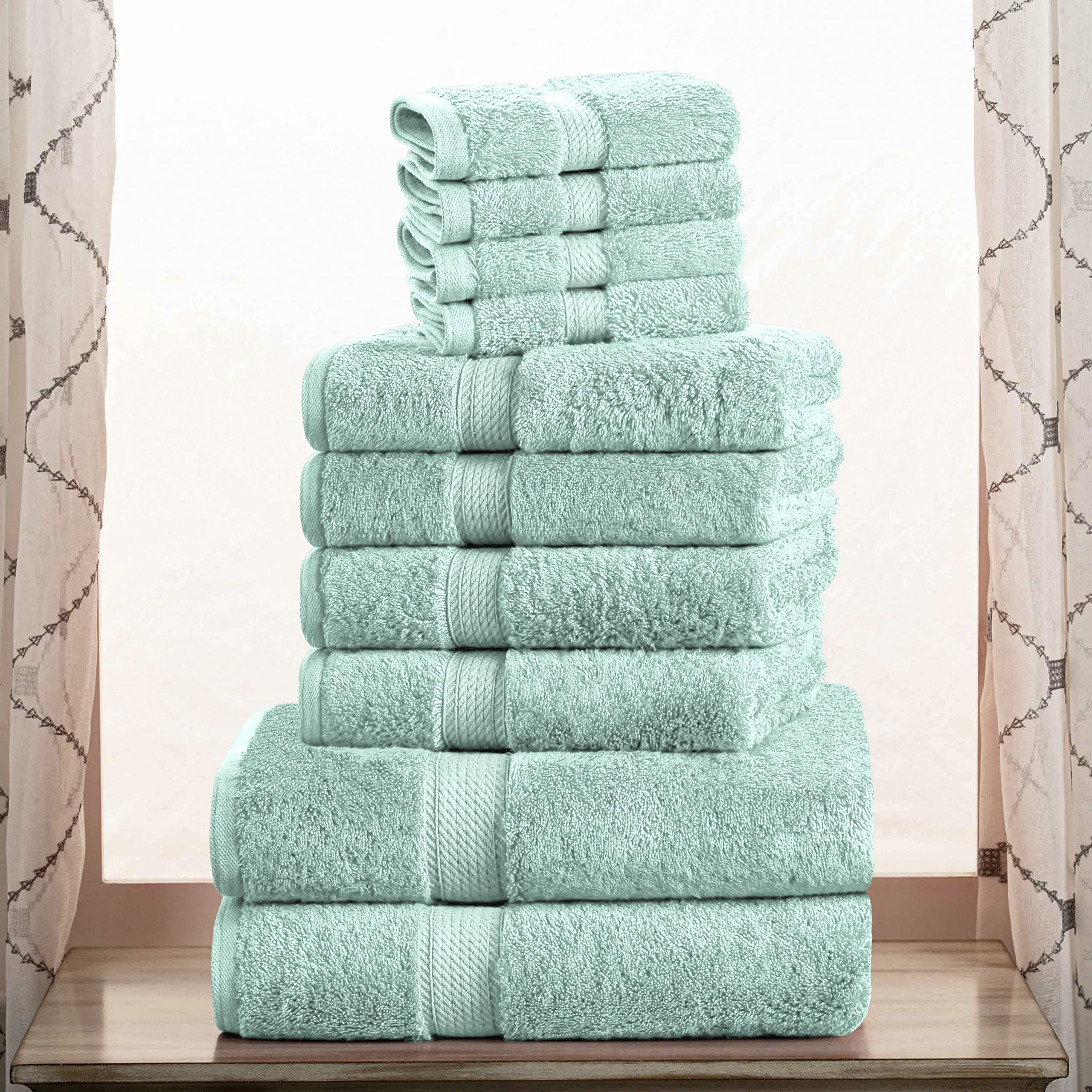 Premium Egyptian Cotton Towel Set - 10-Piece Bath & Shower Towels (30