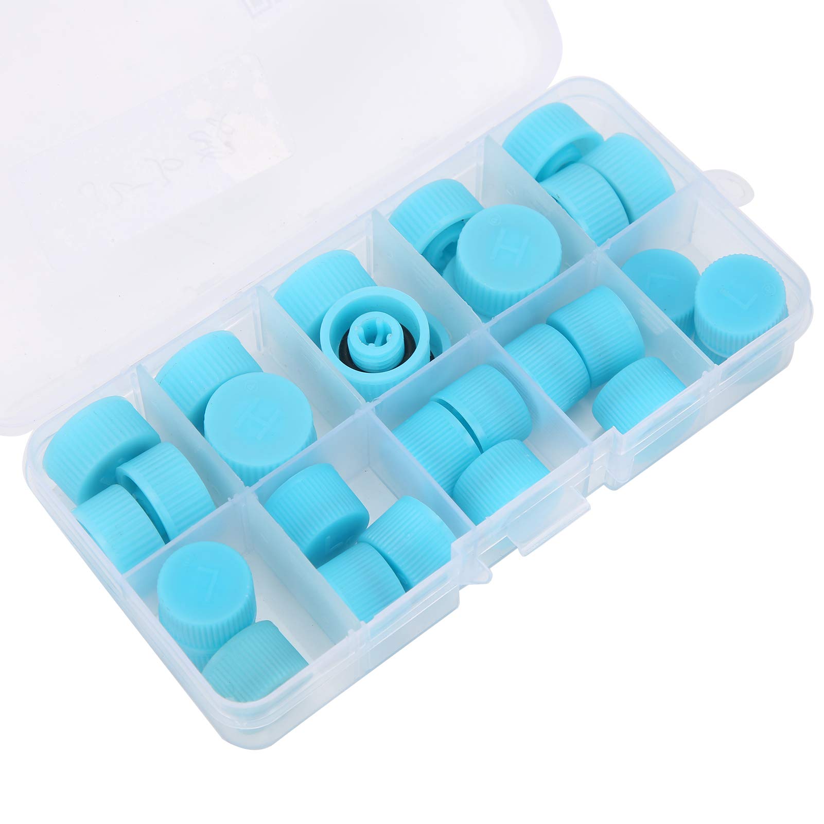 **Akozon 30-Piece Universal AC Valve Dust Cover Set for Air Conditioning Service - Protects Charging Ports from Dust & Debris - Ideal for HVAC Maintenance & Repair**
