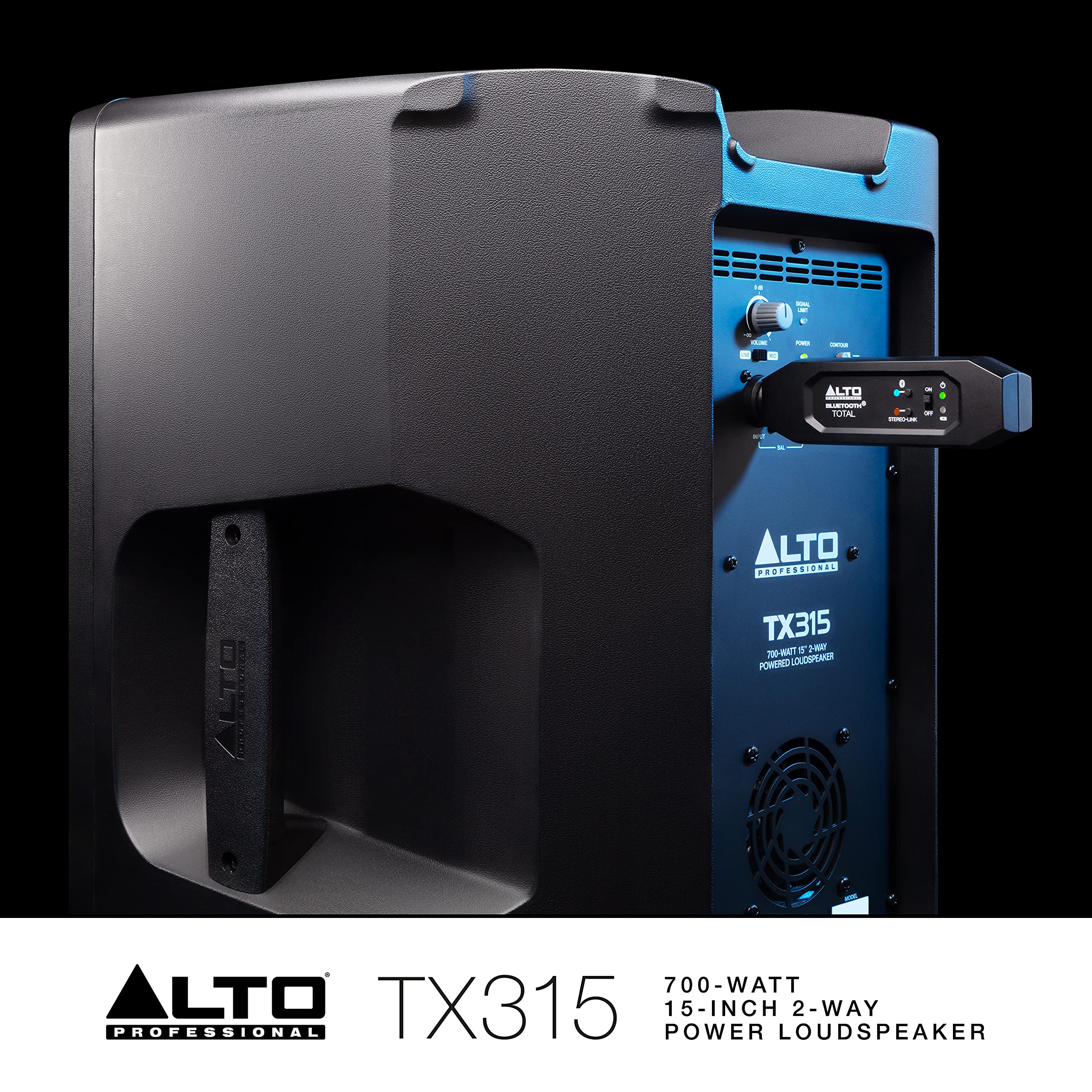ALTO TX315 700W 15 Inch 2-Way Powered PA Speaker with Signal Limiting, Switchable Mic/Line Preamp & XLR Inputs/Outputs - Perfect for Live Performances, DJ Gigs, and Outdoor Events