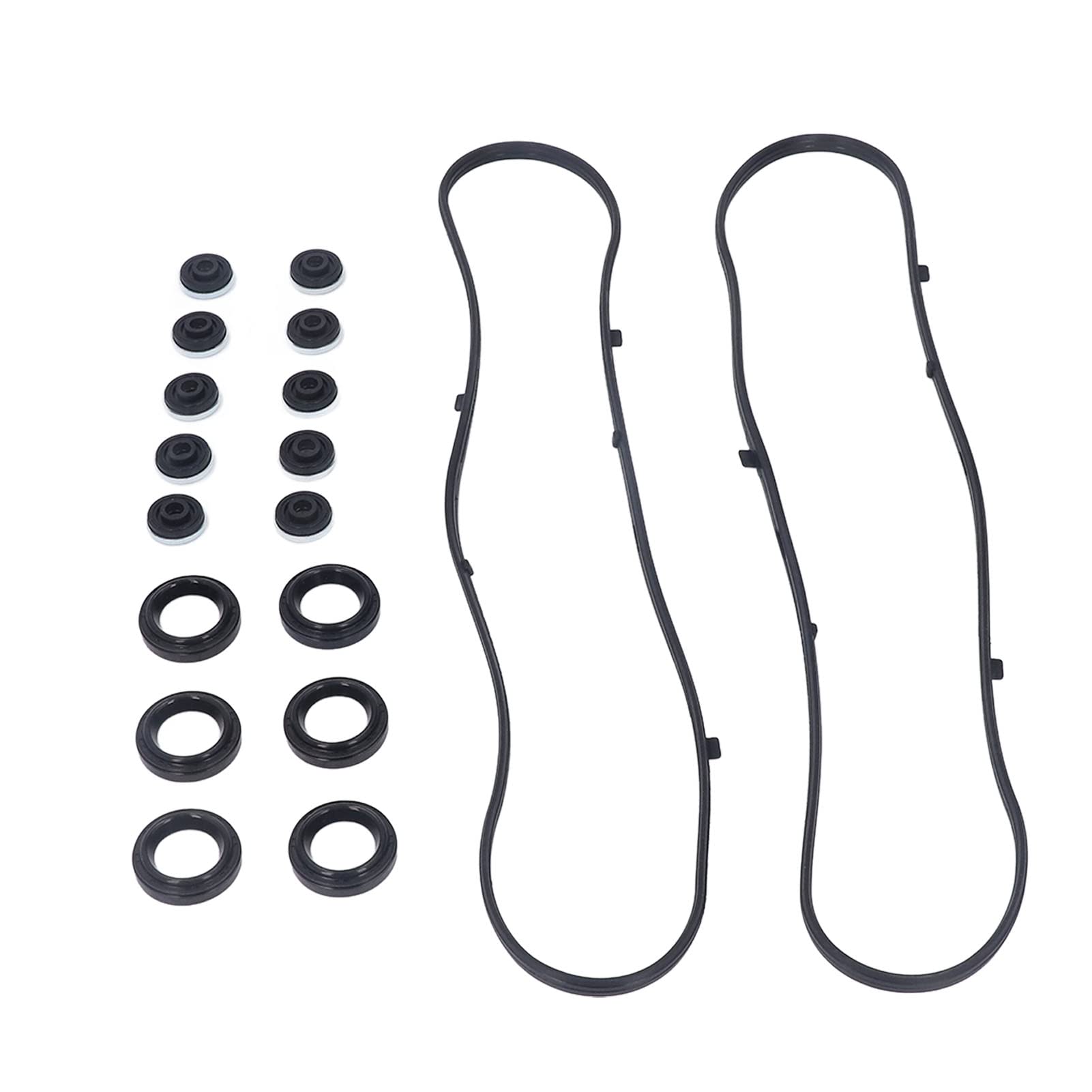 VS50607R Anti Aging Valve Cover Gasket Set - Long Lasting, Leakproof Gasket & Grommet Kit for Car Engine - Perfect for DIY Auto Repair & Maintenance