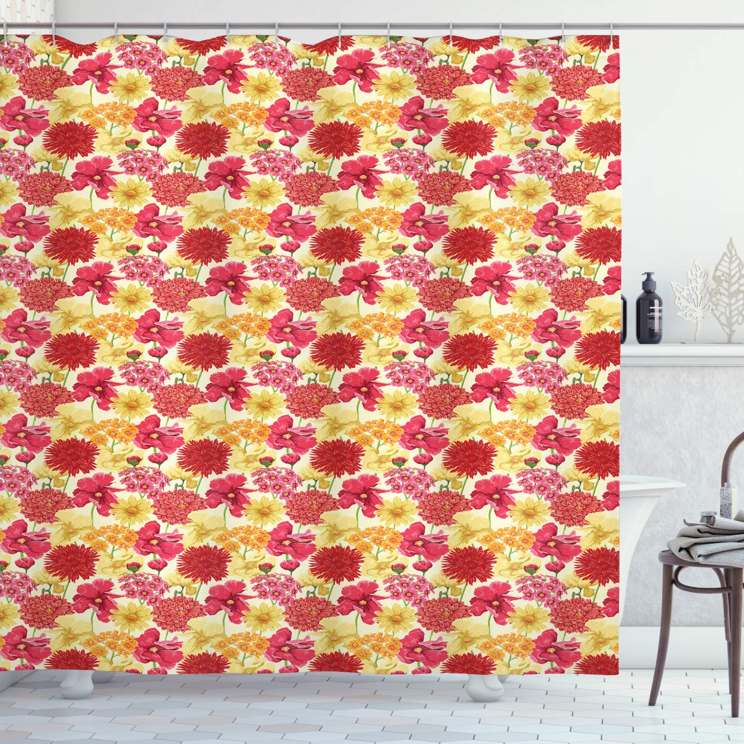 Ambesonne Watercolor Wildflower Shower Curtain - 69