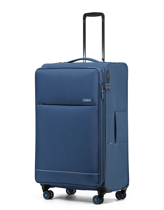 Tosca SO LITE New AIR5055 67cm Medium Spinner Luggage - Lightweight Carry-On Suitcase with 360° Wheels, Blue | Perfect for Business Travel & Weekend Getaways
