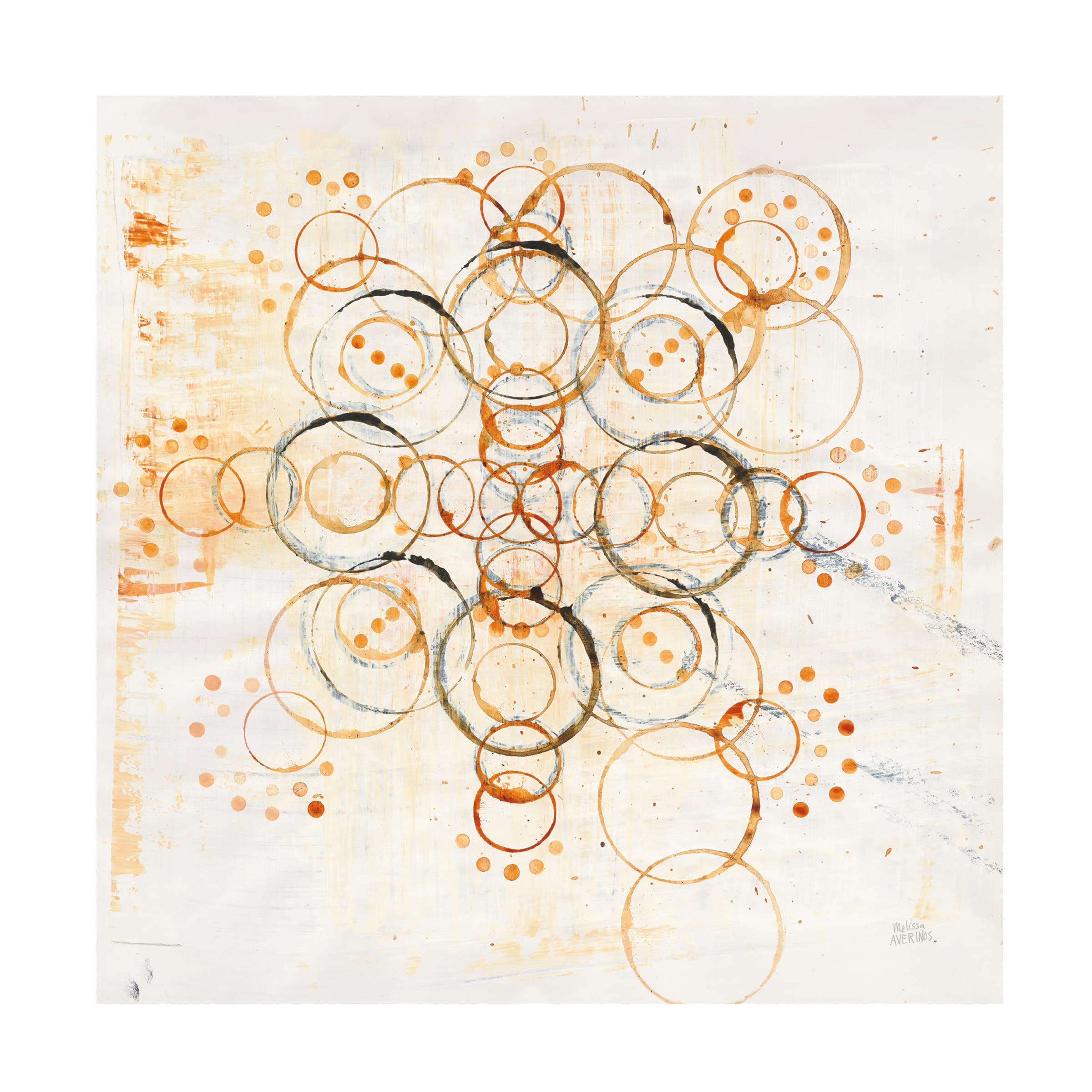 Trademark Fine Art 'Henna Mandala I' Canvas Wall Art Print by Melissa Averinos - Boho Home Decor for Living Room, Bedroom & Office