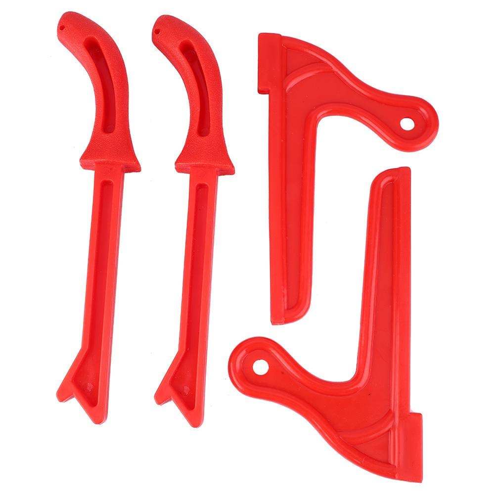 4Pcs Safety Plastic Woodworking Push Sticks - Hand Saw Protection Tools for Carpentry & DIY Projects (Red) - Perfect for Table Saw, Band Saw, and Woodworking Safety