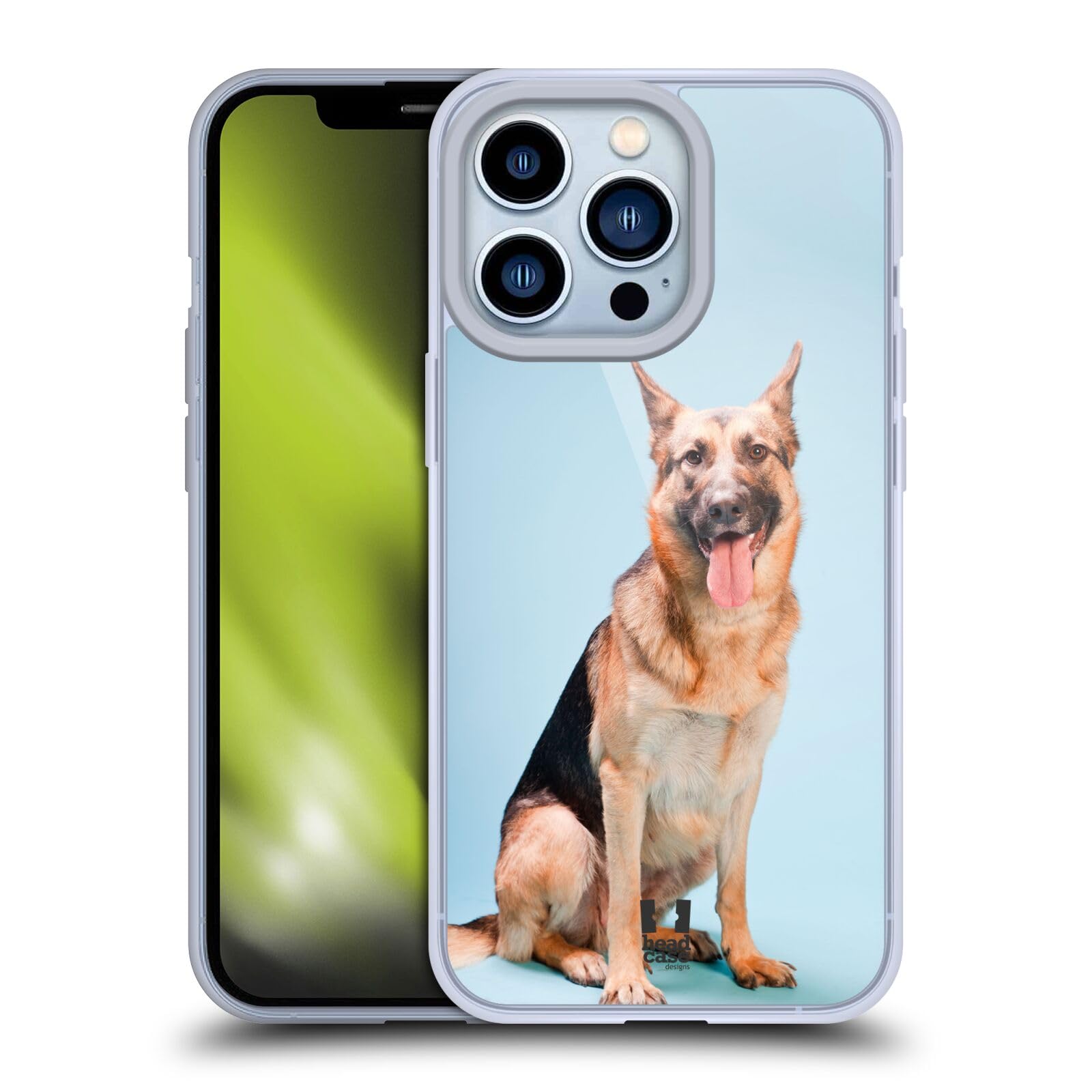 German Shepherd Dog Soft Gel Phone Case for Apple iPhone 13 Pro - Durable Pet Lover Accessory | Perfect for Dog Owners, Animal Enthusiasts & German Shepherd Fans